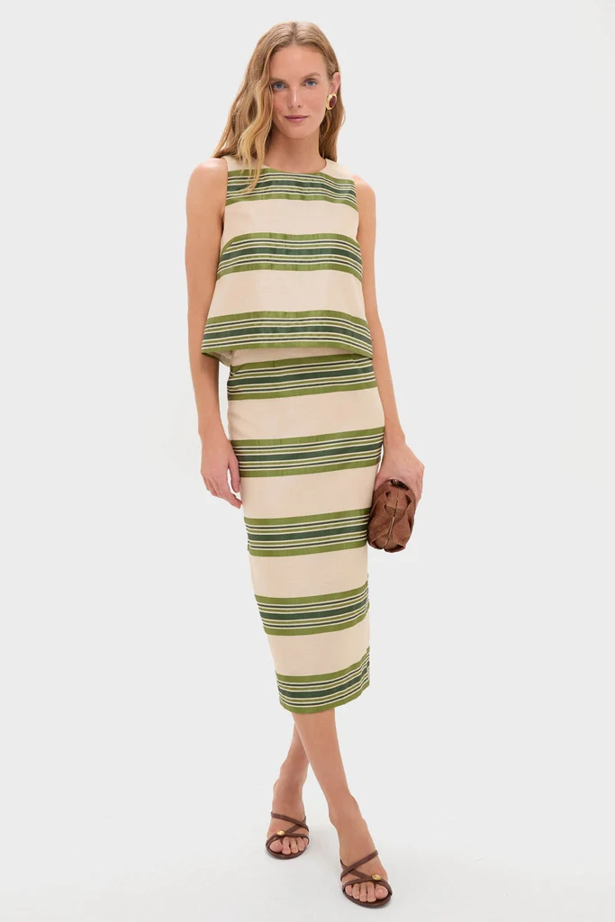 Satin Stripe Ellington Skirt - Image 2