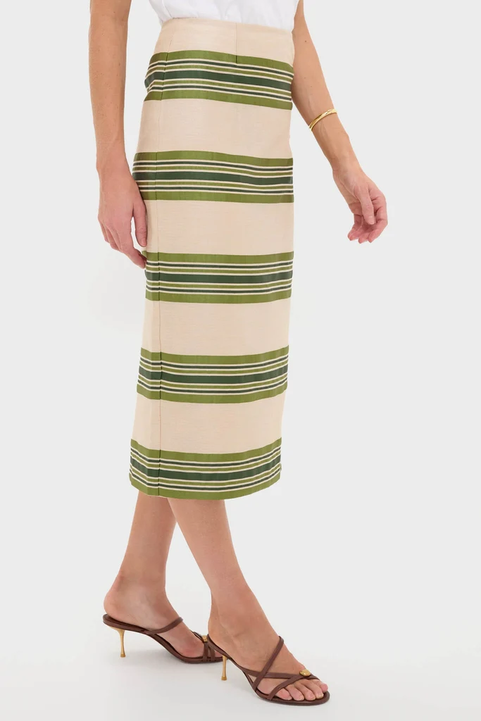 Satin Stripe Ellington Skirt - Image 3