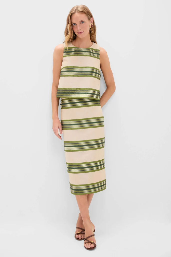 Satin Stripe Ellington Skirt - Image 7