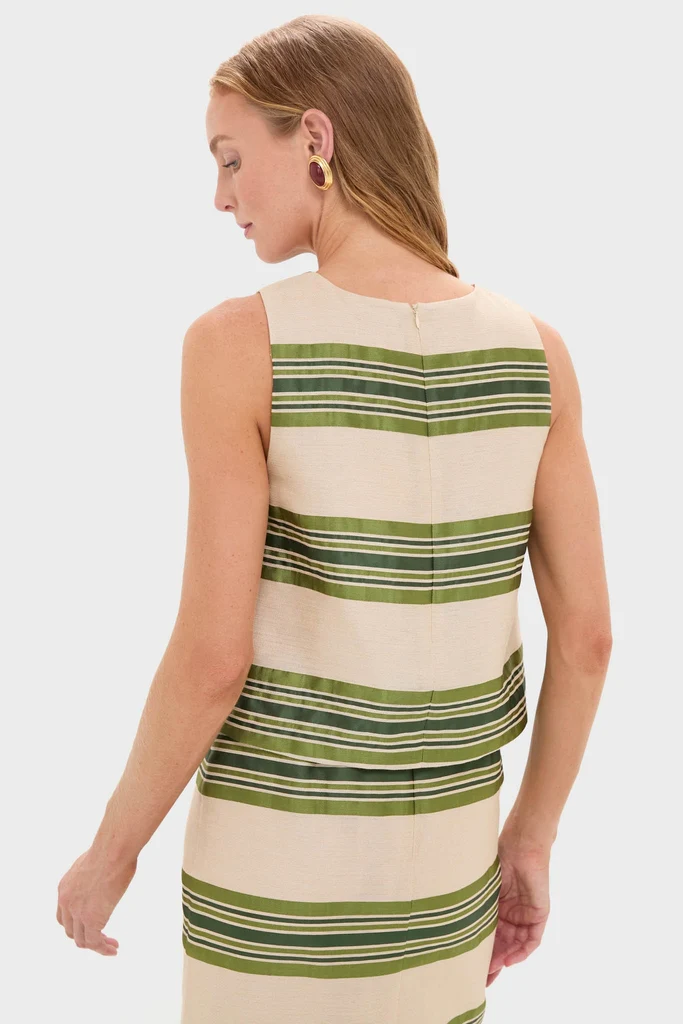 Satin Stripe Kerri Top - Image 4