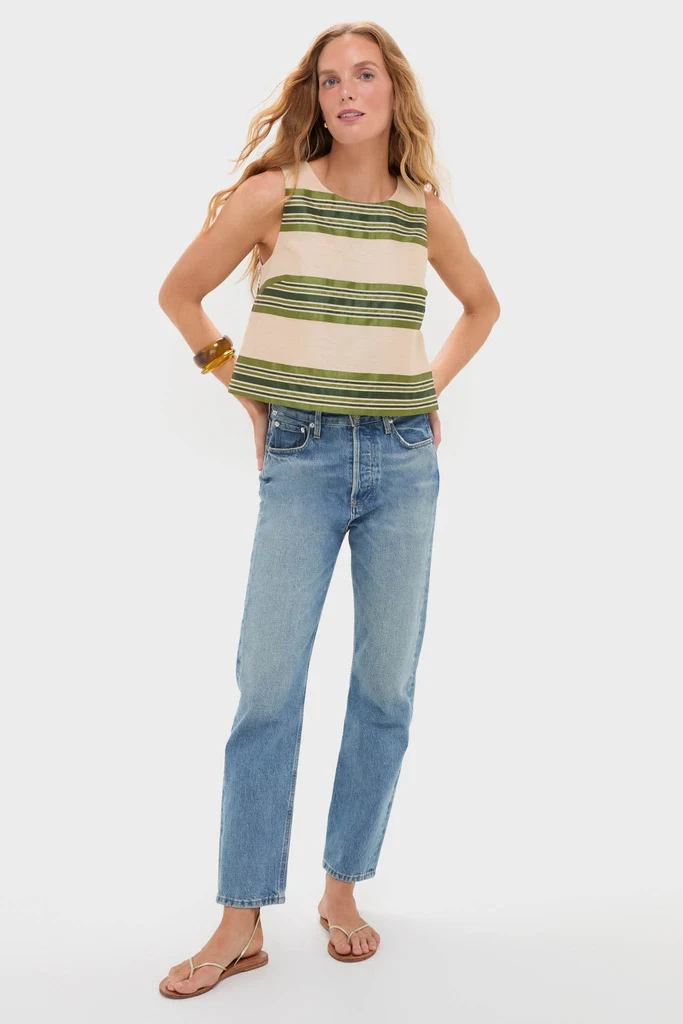 Satin Stripe Kerri Top - Image 6
