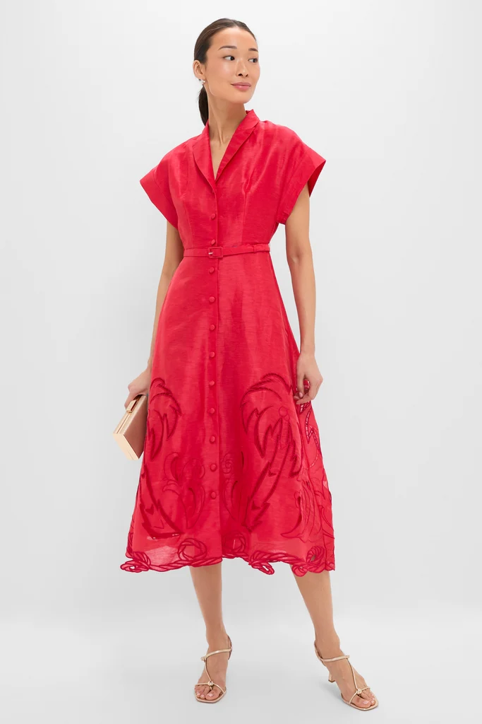 Scarlet Aubrey Applique Shirt Midi Dress - Image 2