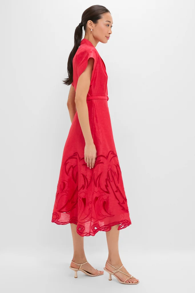 Scarlet Aubrey Applique Shirt Midi Dress - Image 3