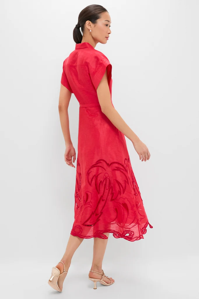 Scarlet Aubrey Applique Shirt Midi Dress - Image 4