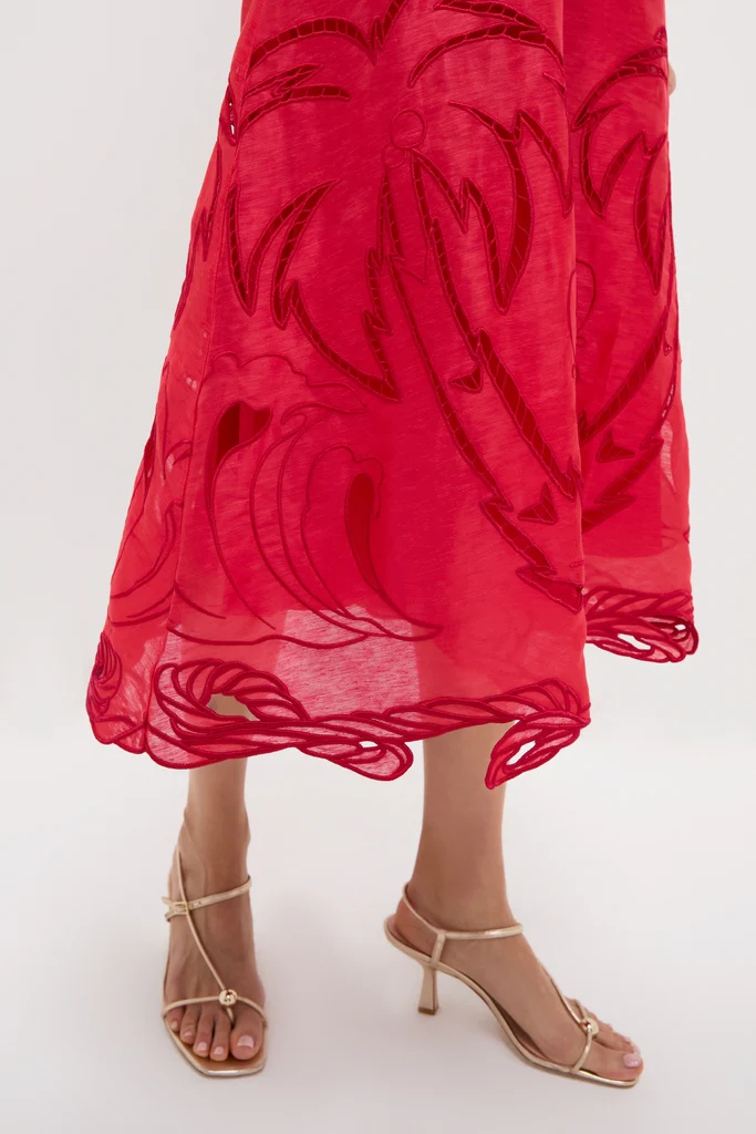 Scarlet Aubrey Applique Shirt Midi Dress - Image 6