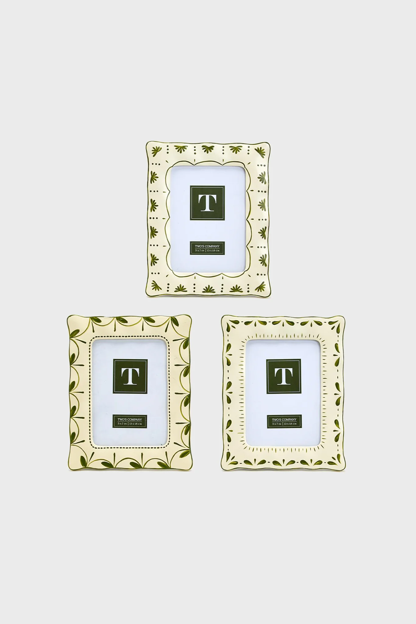 Sculpt and Scallop Hand-Painted 5x7 Photo Frame Assorted 3 Designs - Image 3