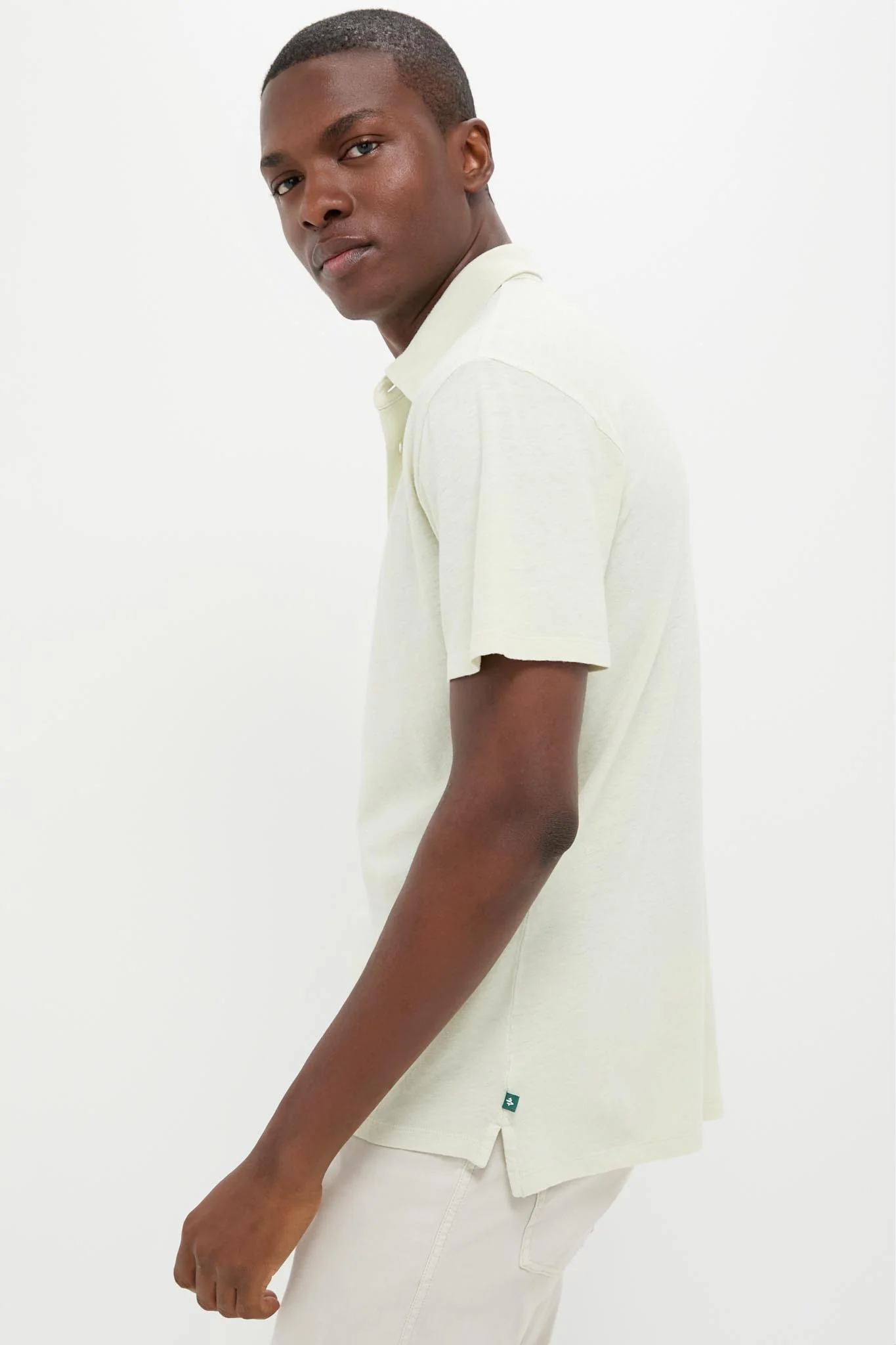 Sea Moss Drift Linen Polo - Image 3