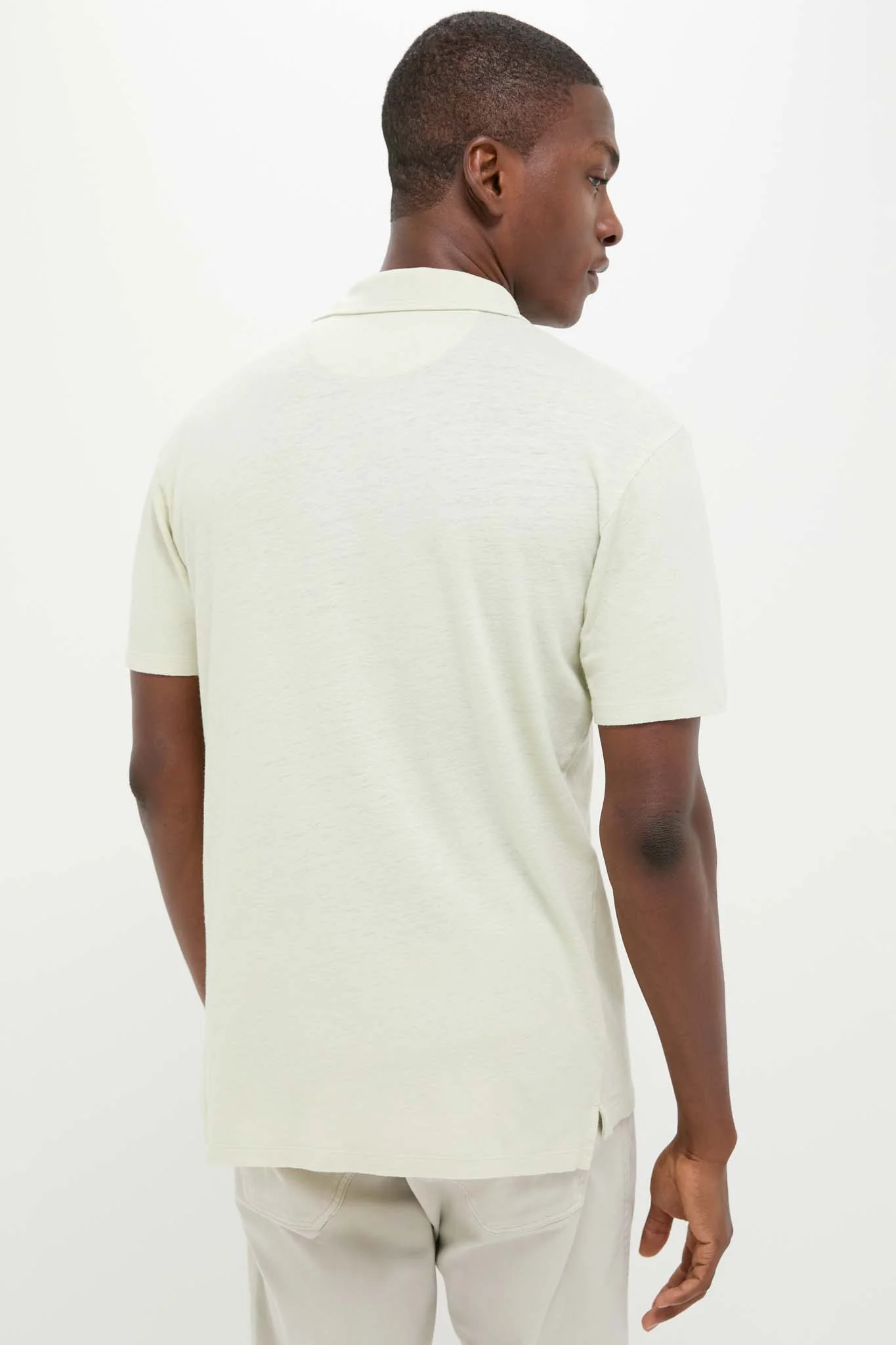 Sea Moss Drift Linen Polo - Image 4