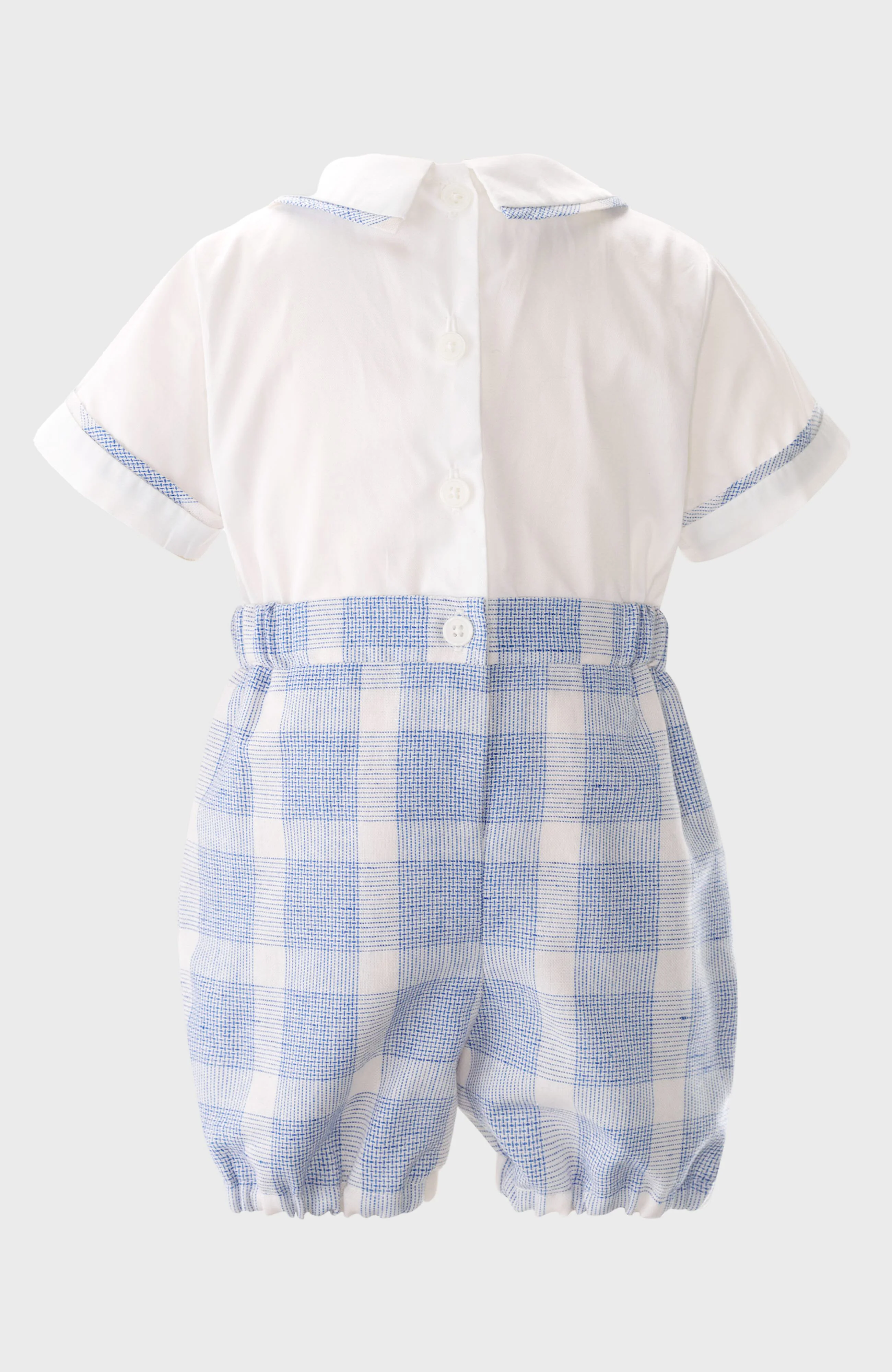 Seersucker Check Short Romper - Image 2