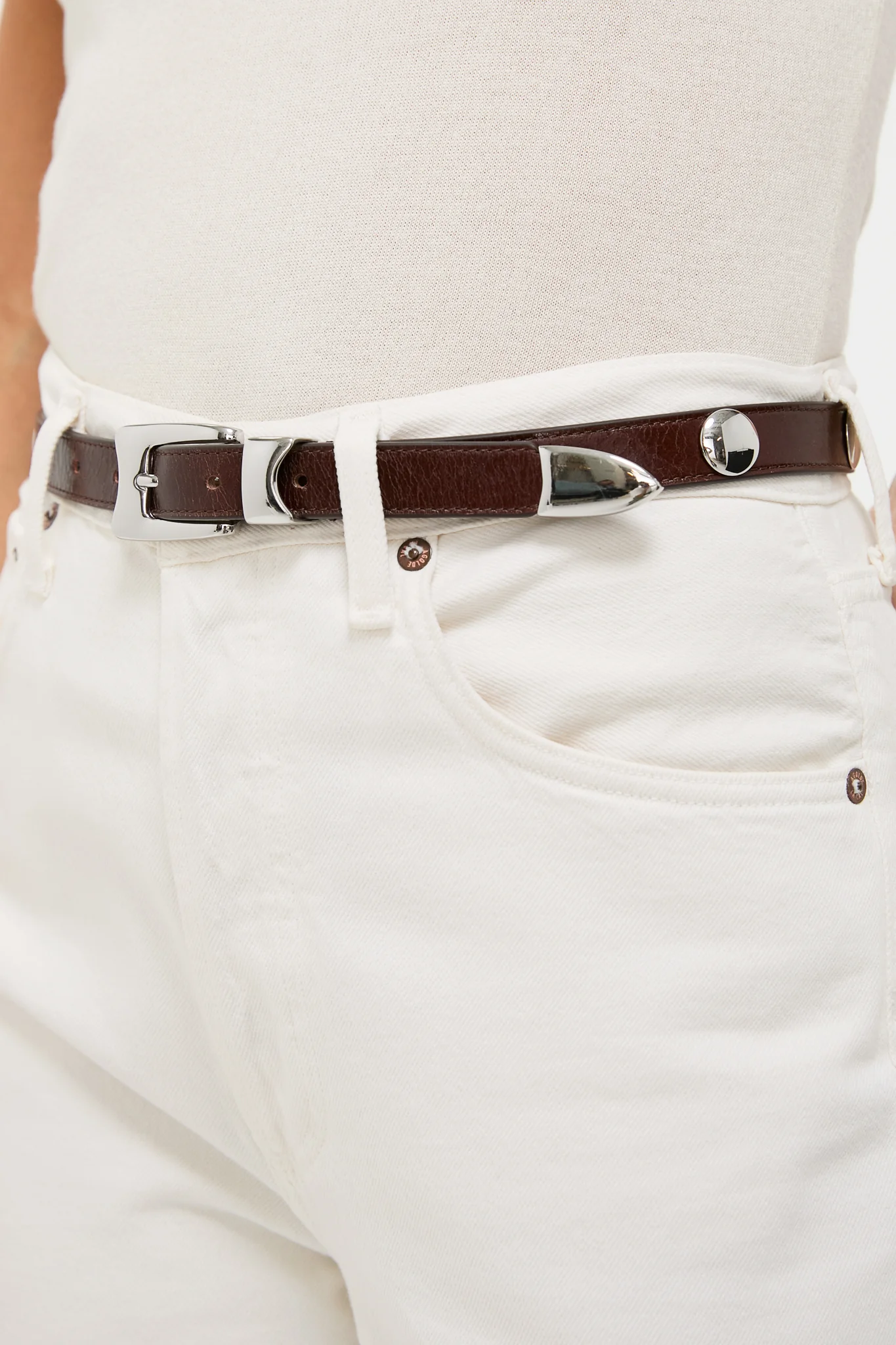 Sepia Aiden Studded Rugous Belt - Image 2