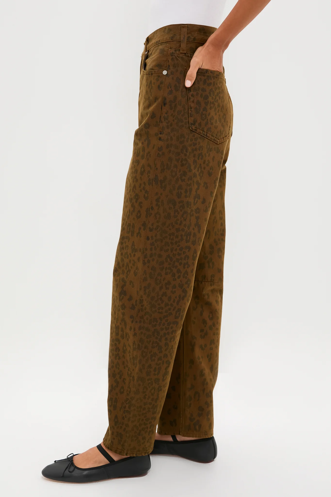 Sepia Cheetah Miro Long Relaxed Jean - Image 3