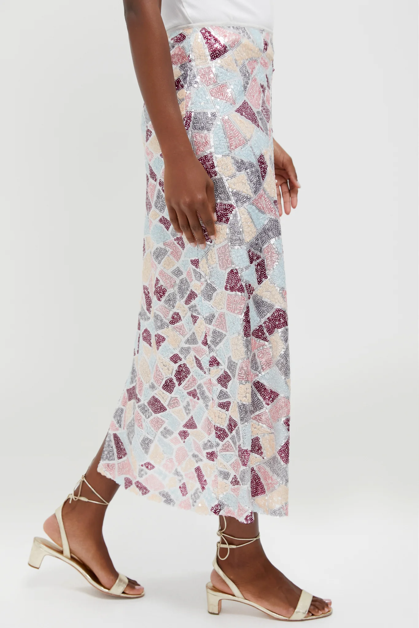 Sequin Flare Arden Maxi Skirt - Image 3