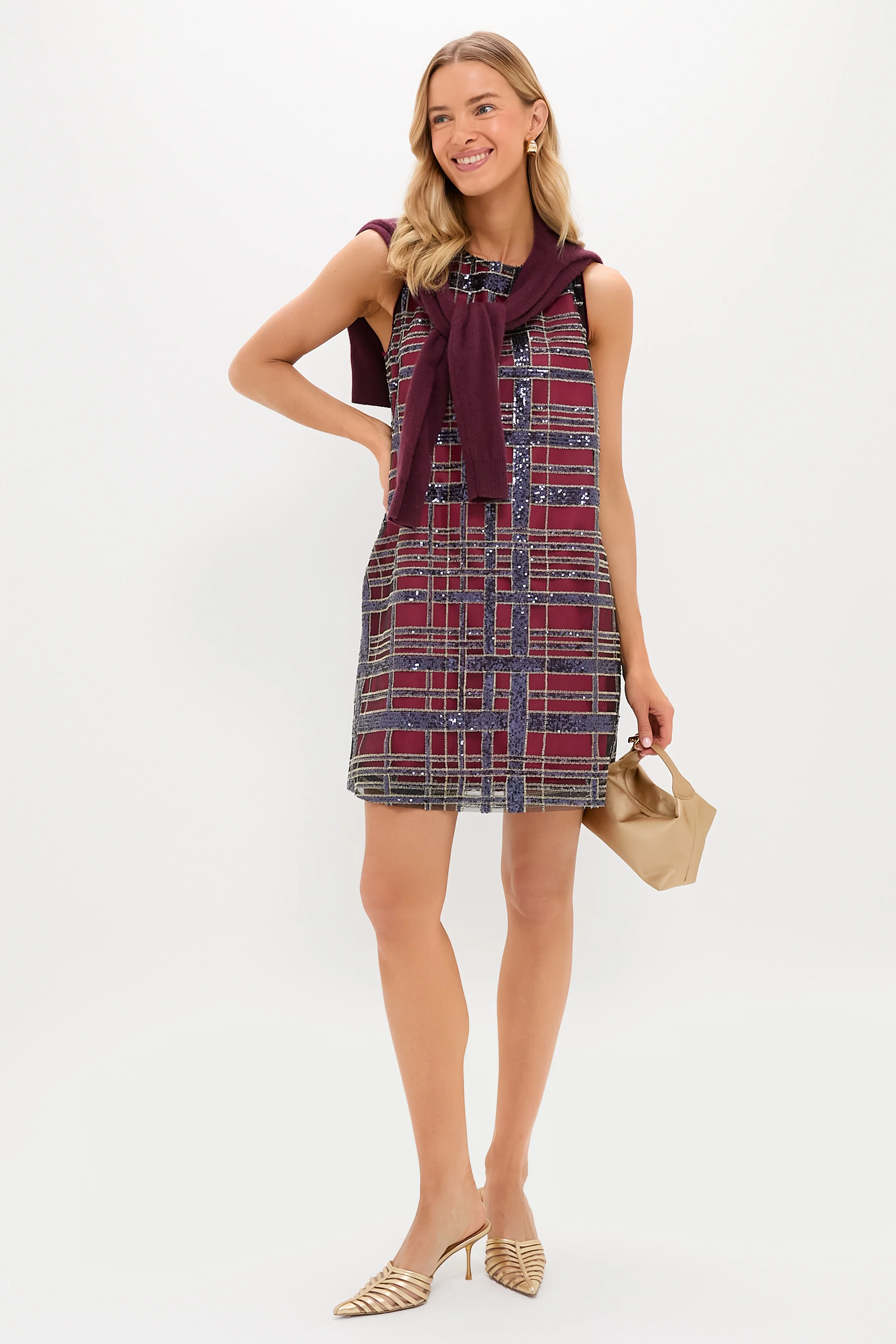 Sequin Plaid Marlowe Dress - Image 2