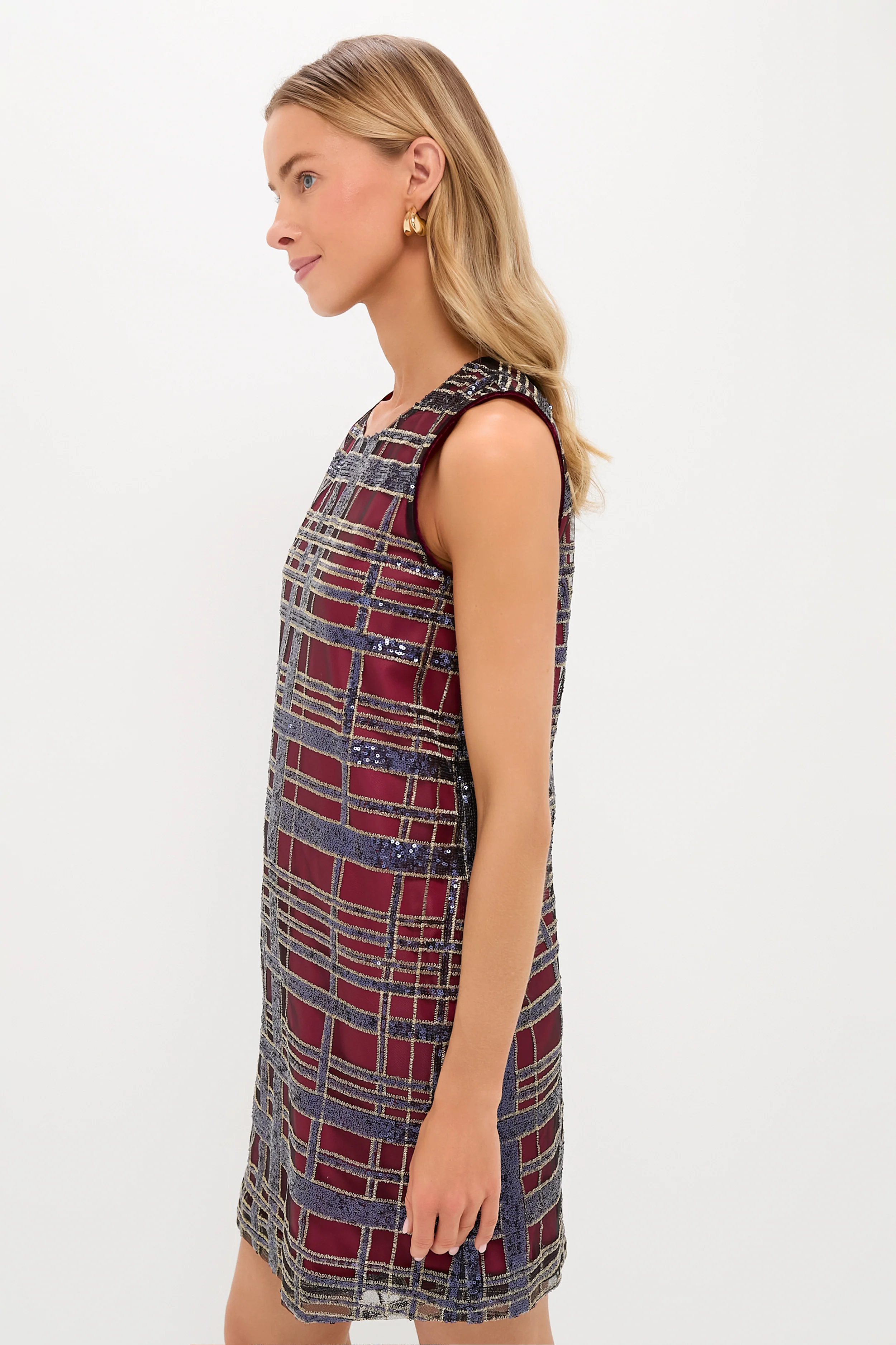 Sequin Plaid Marlowe Dress - Image 3