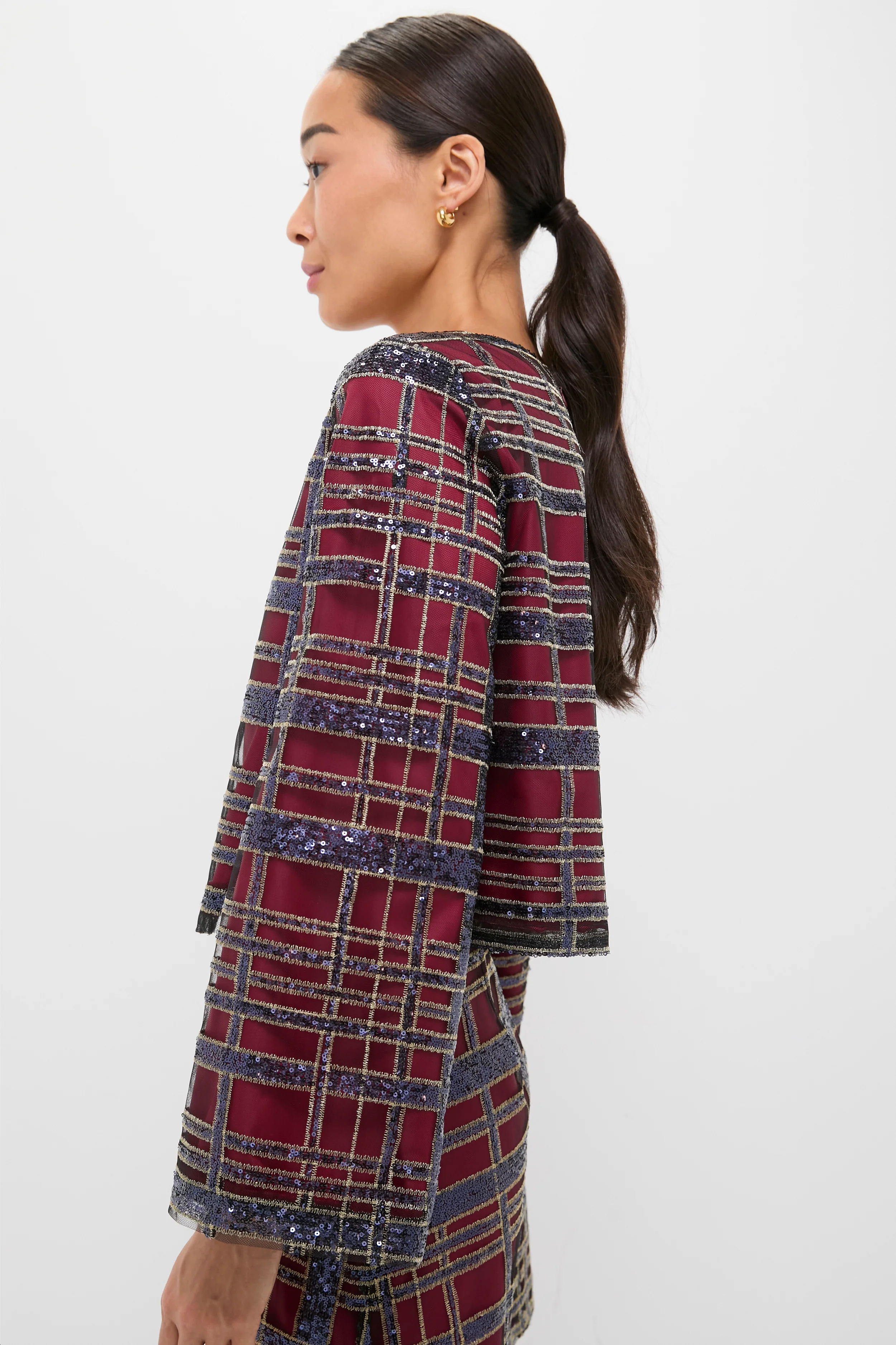 Sequin Plaid Maxine Top - Image 4