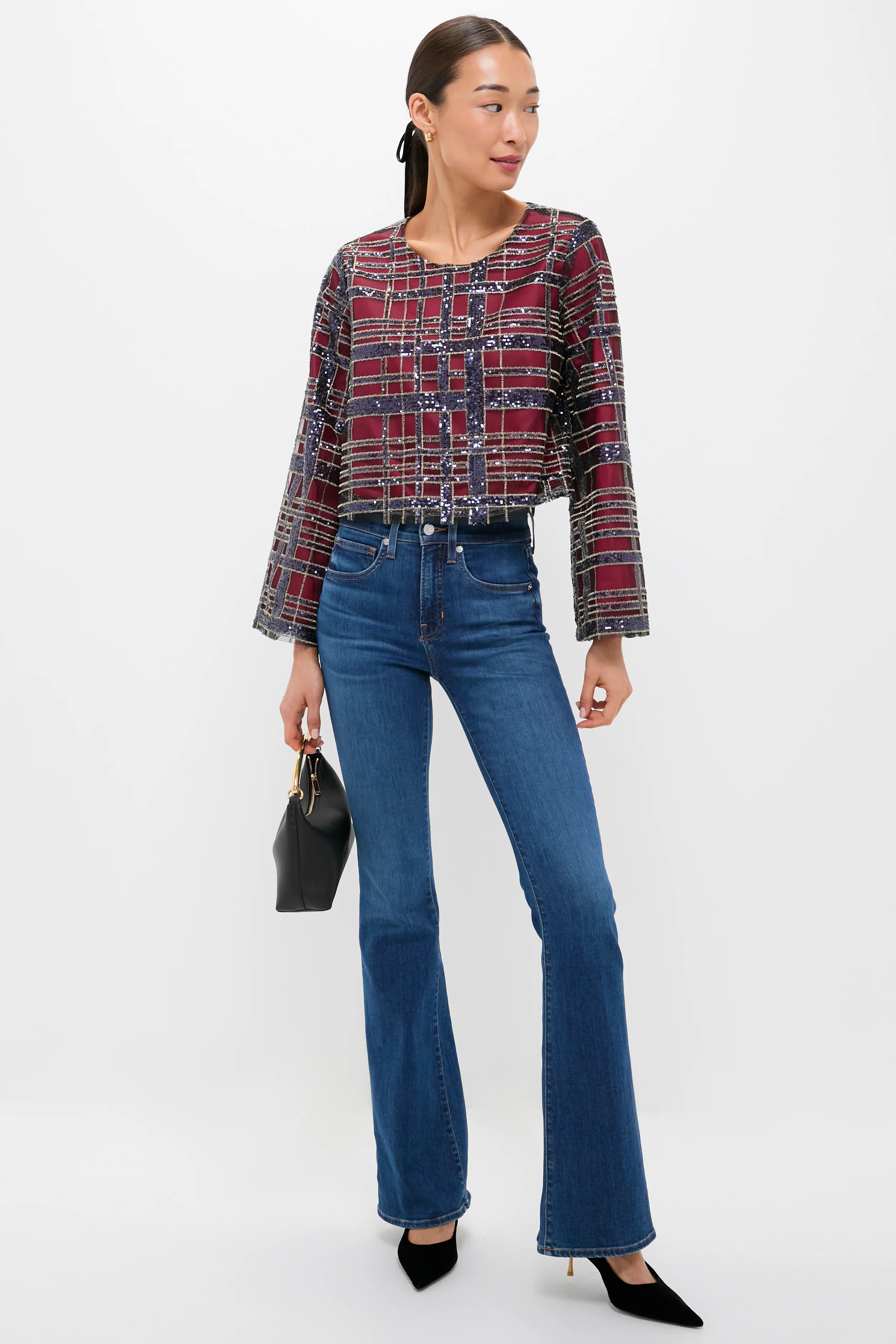 Sequin Plaid Maxine Top - Image 7