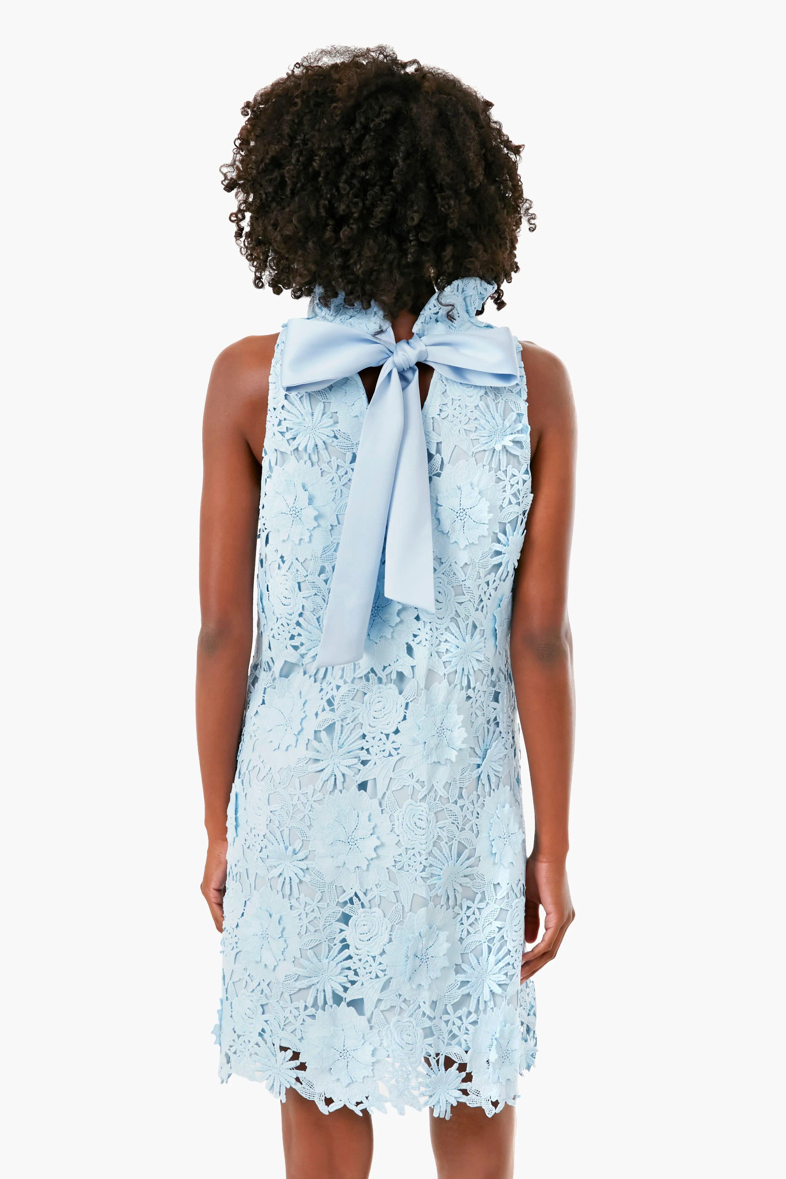 Serenity Blue Guipure Lace Blythe Dress - Image 4