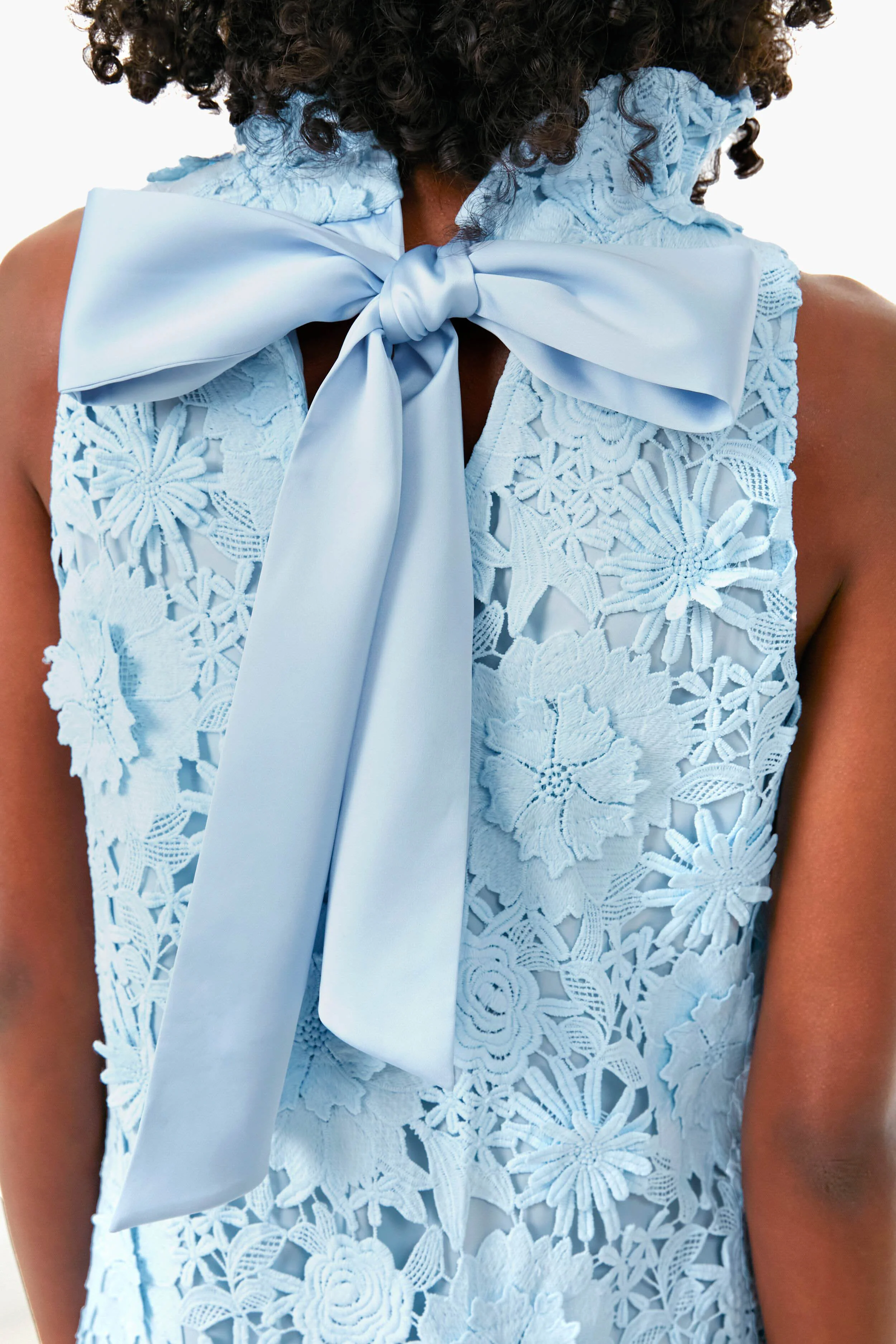 Serenity Blue Guipure Lace Blythe Dress - Image 5