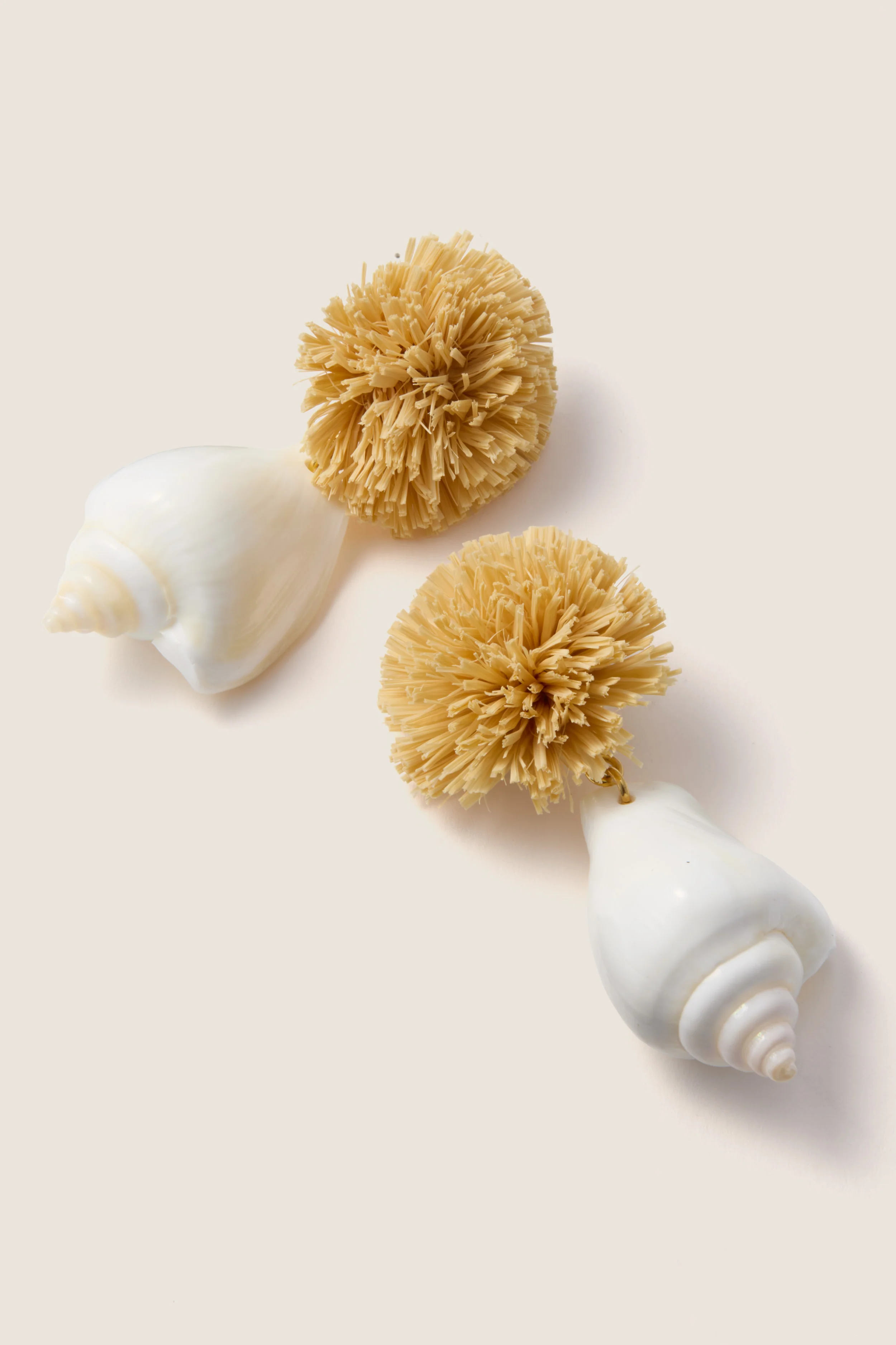 Shell and Pom Elaine Earrings - Image 4