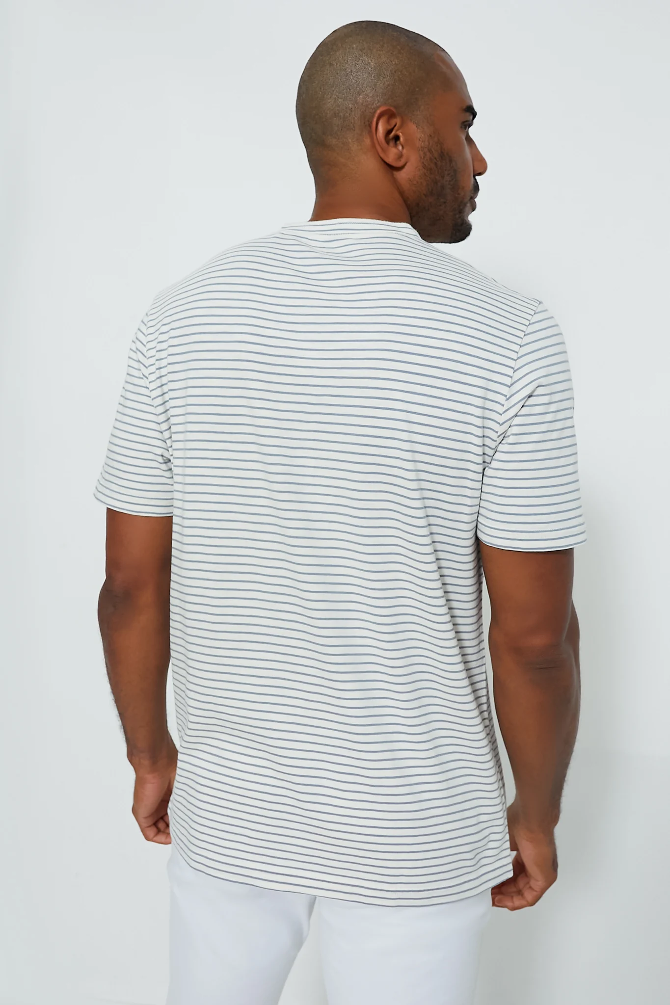 Shell Flint Stripe Short Sleeve Sunwashed Henley - Image 5