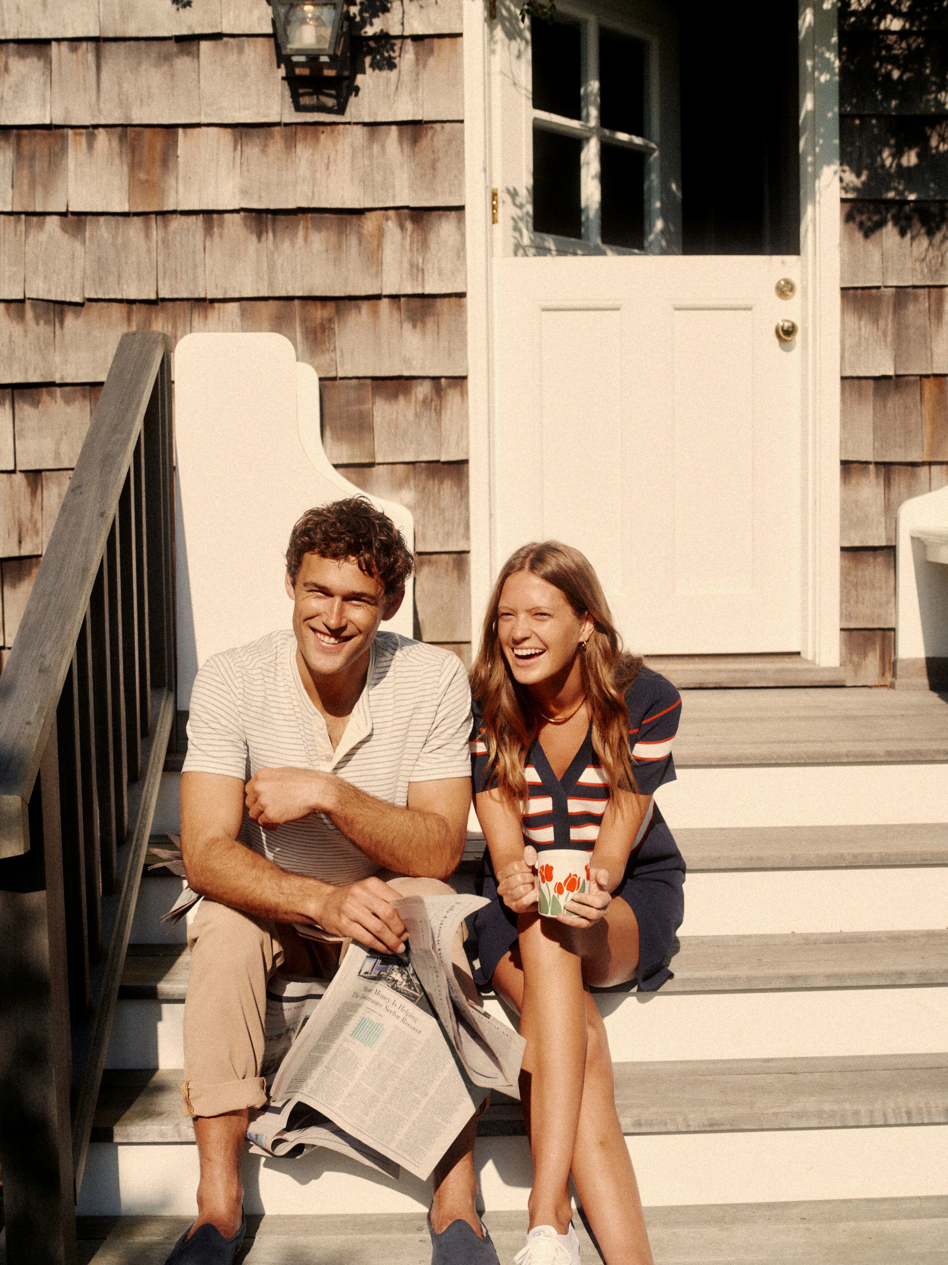 Shell Flint Stripe Short Sleeve Sunwashed Henley - Image 9