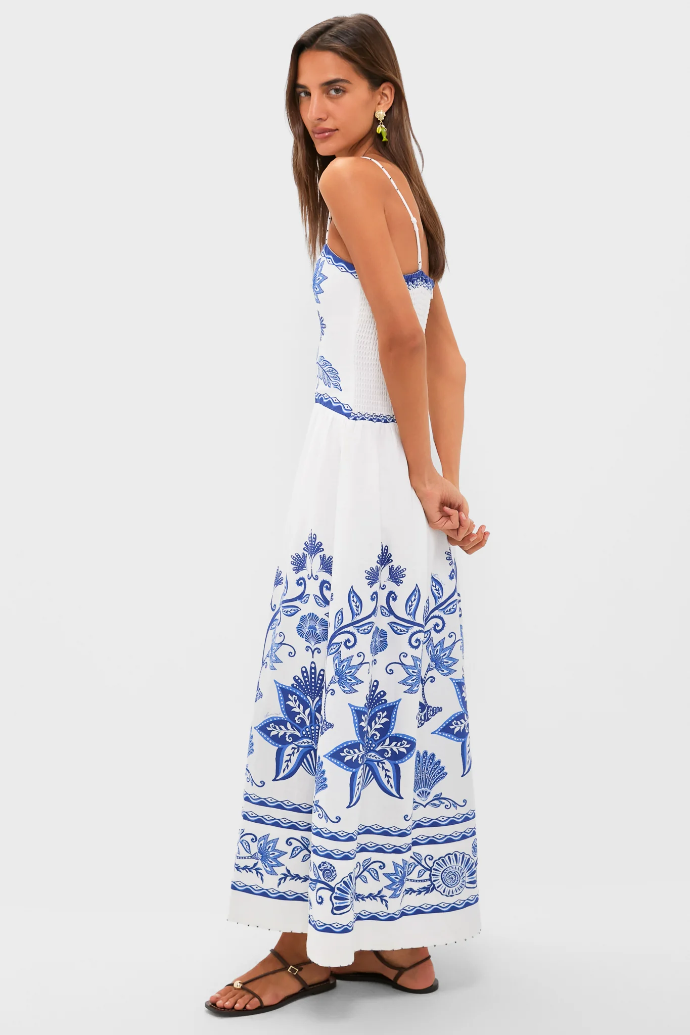 Shell Garden Off-White Sleeveless Midi Dress - Image 3