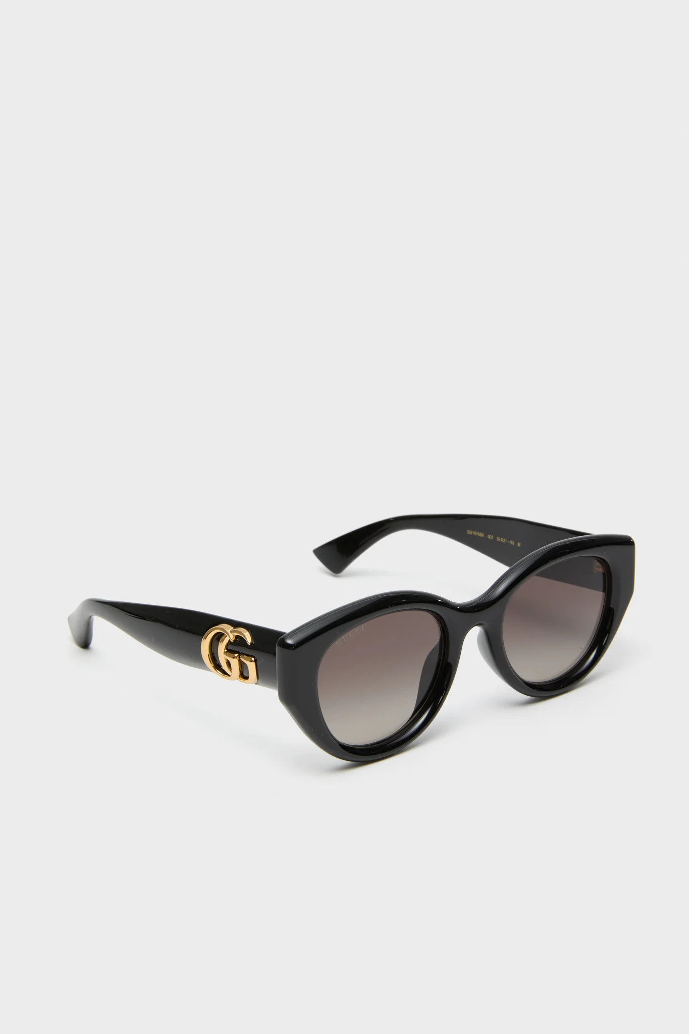 Shiny Black Cat-Eye GG Bag Sunglasses - Image 4
