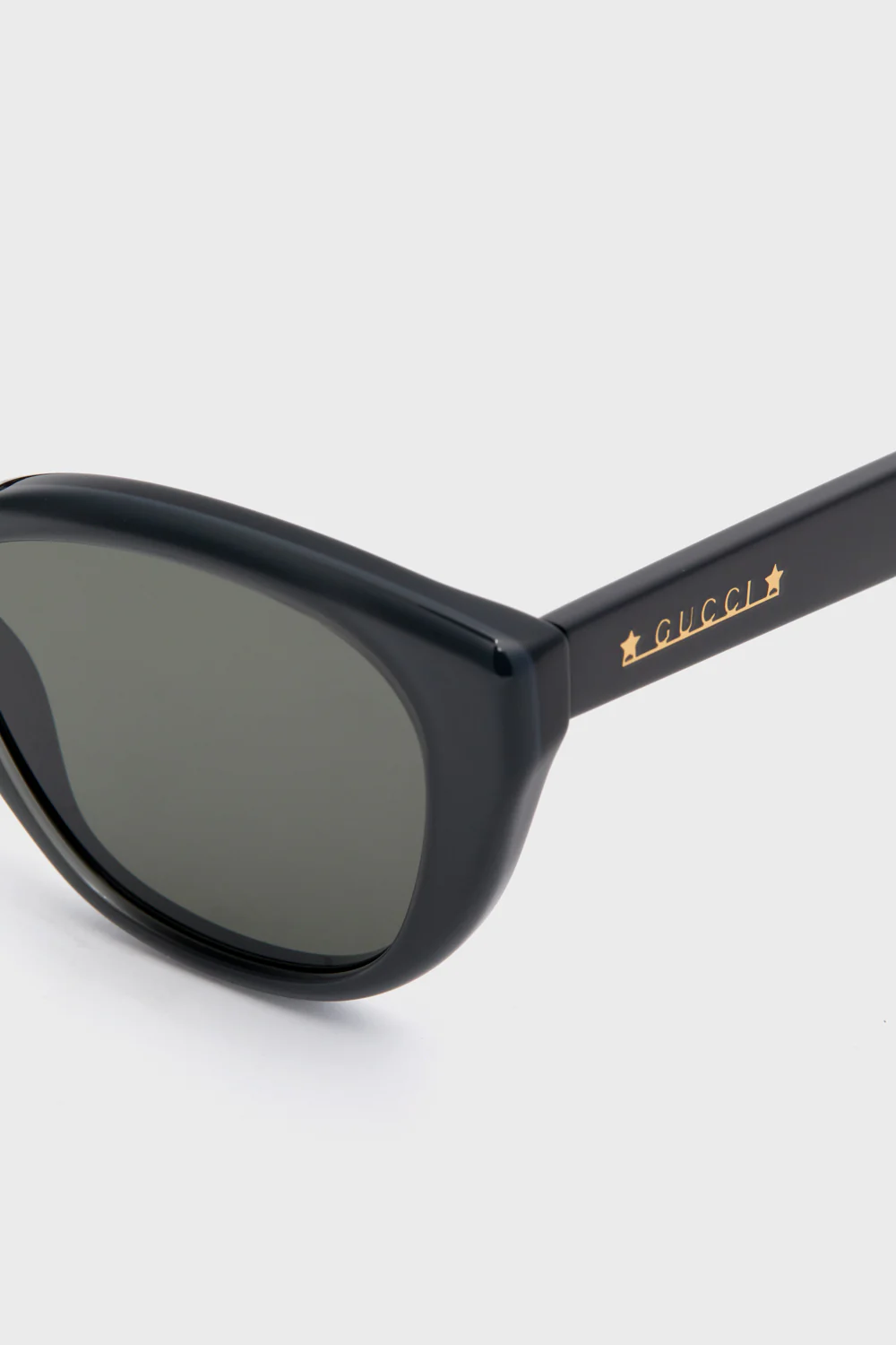 Shiny Black Cat Eye Sunglasses - Image 4