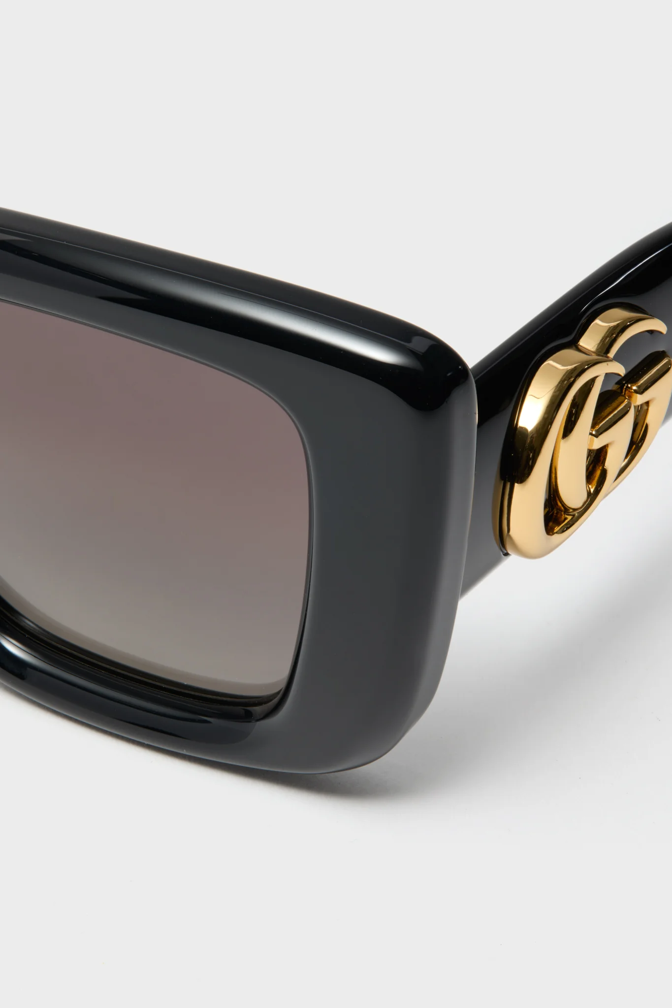 Shiny Black Square GG Bag Sunglasses - Image 5