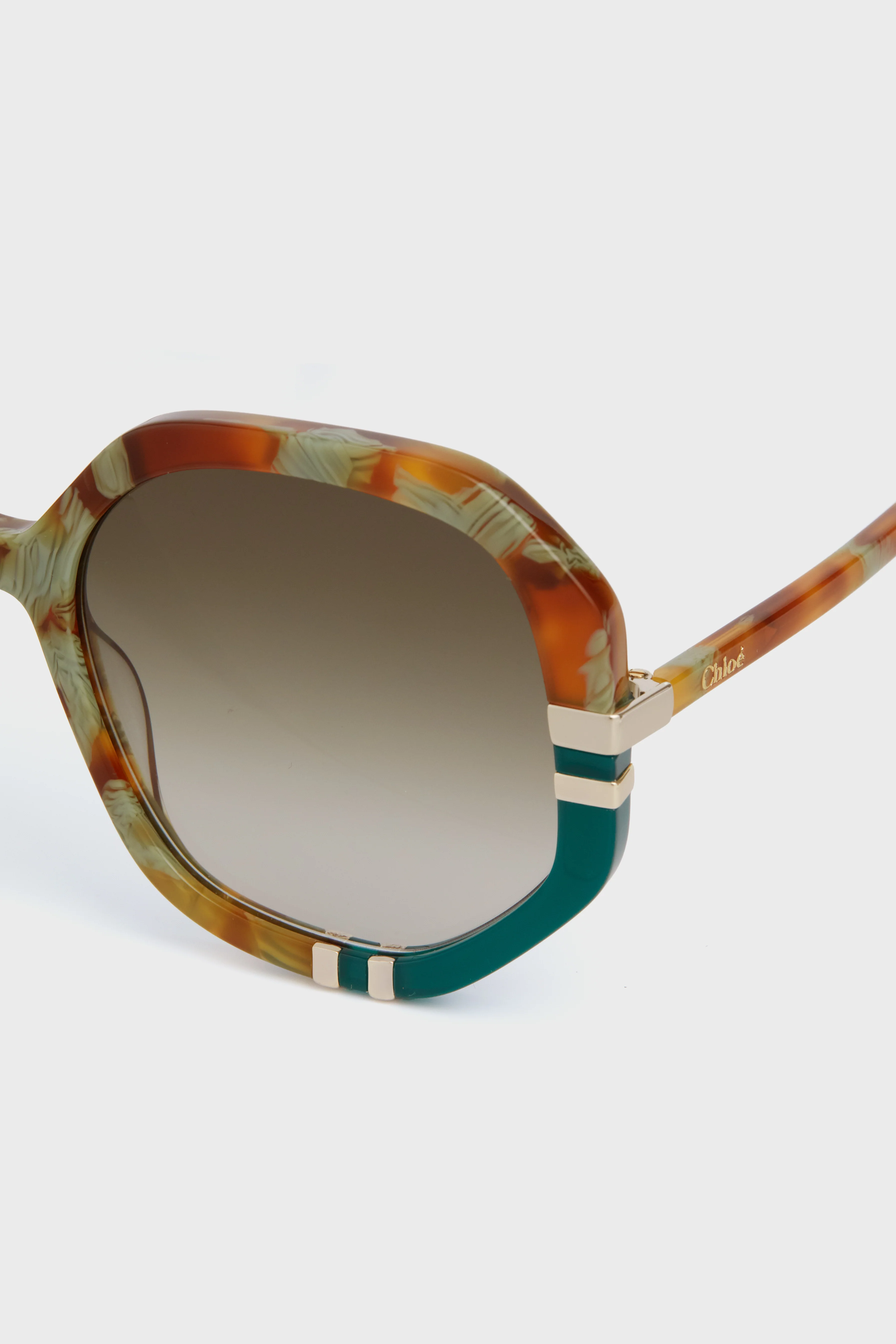 Shiny Caramel and Mint Green Spotted Havana West - Image 4