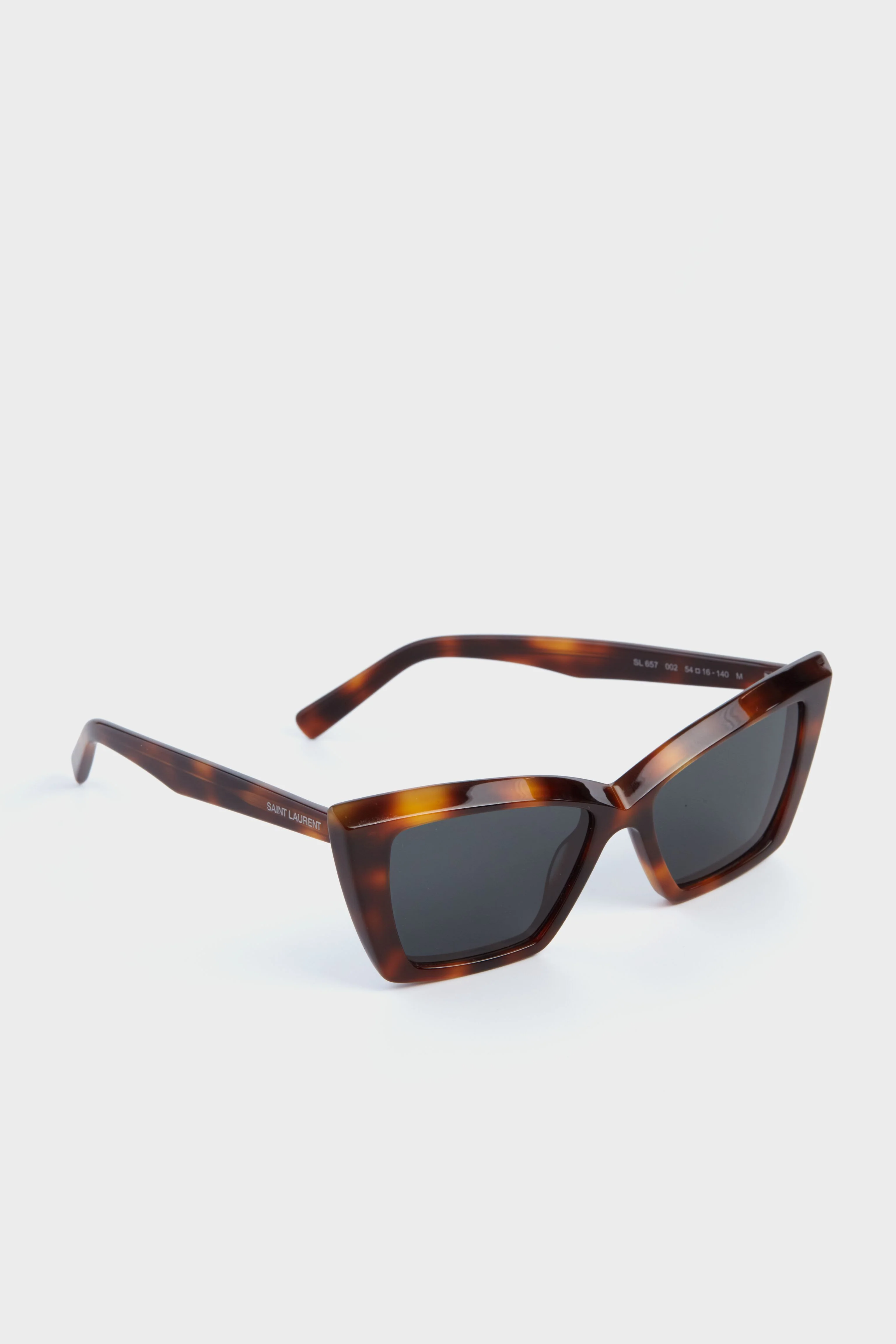 Shiny Medium Havana Cat Eye Sunglasses - Image 4