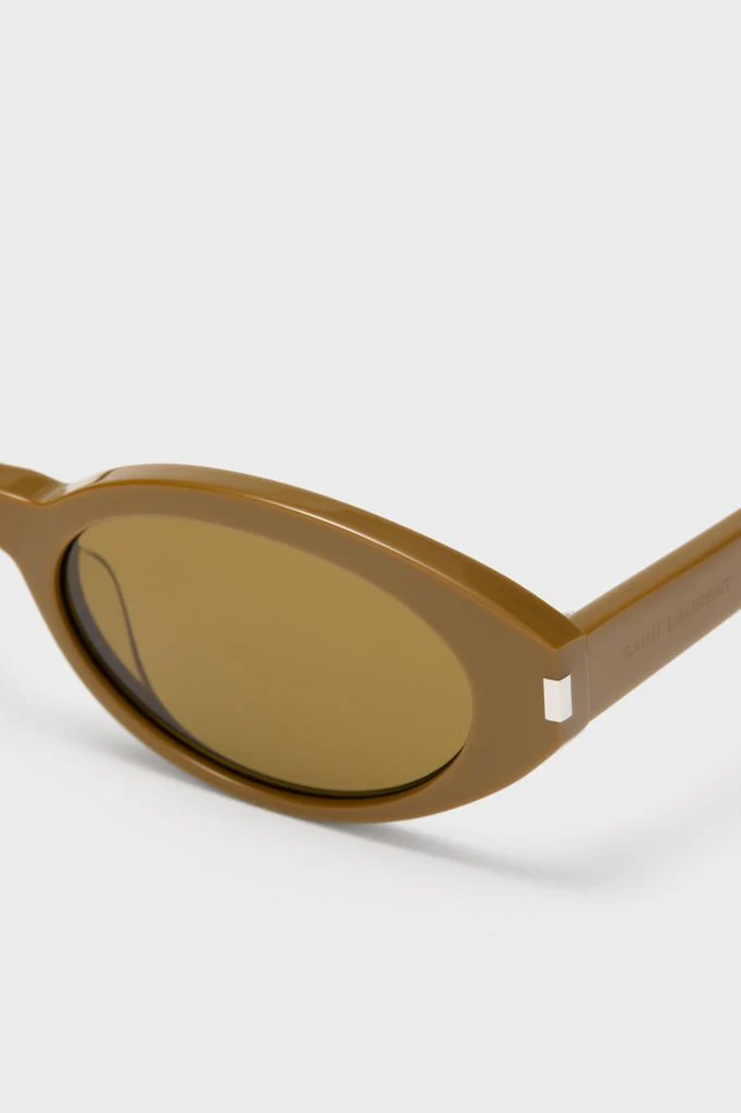 Shiny Solid Licorice Brown Corner Angle M Sunglasses - Image 5