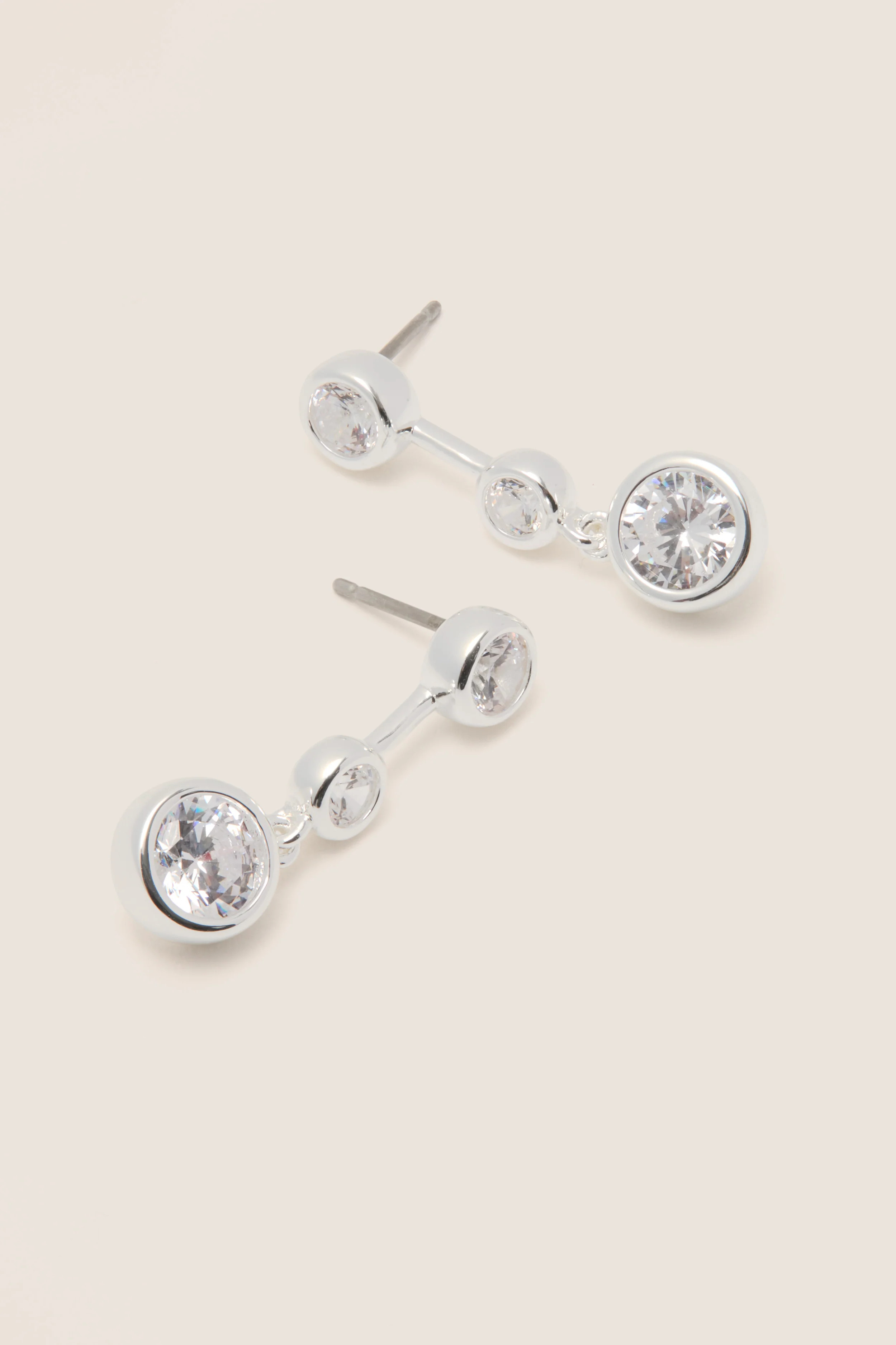 Silver Bezel Jolie Earrings - Image 4