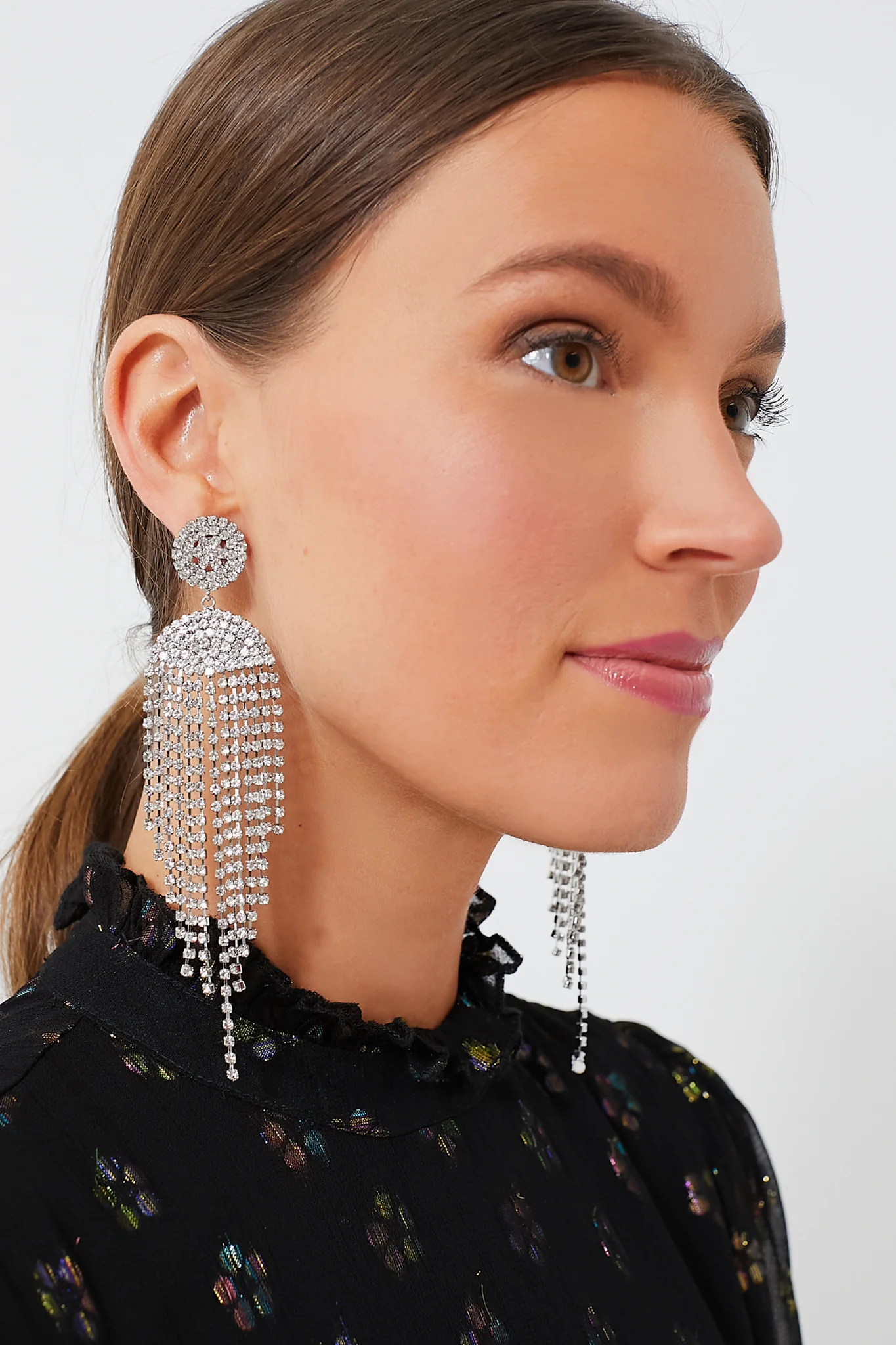 Silver Chandelier Earrings - Image 2