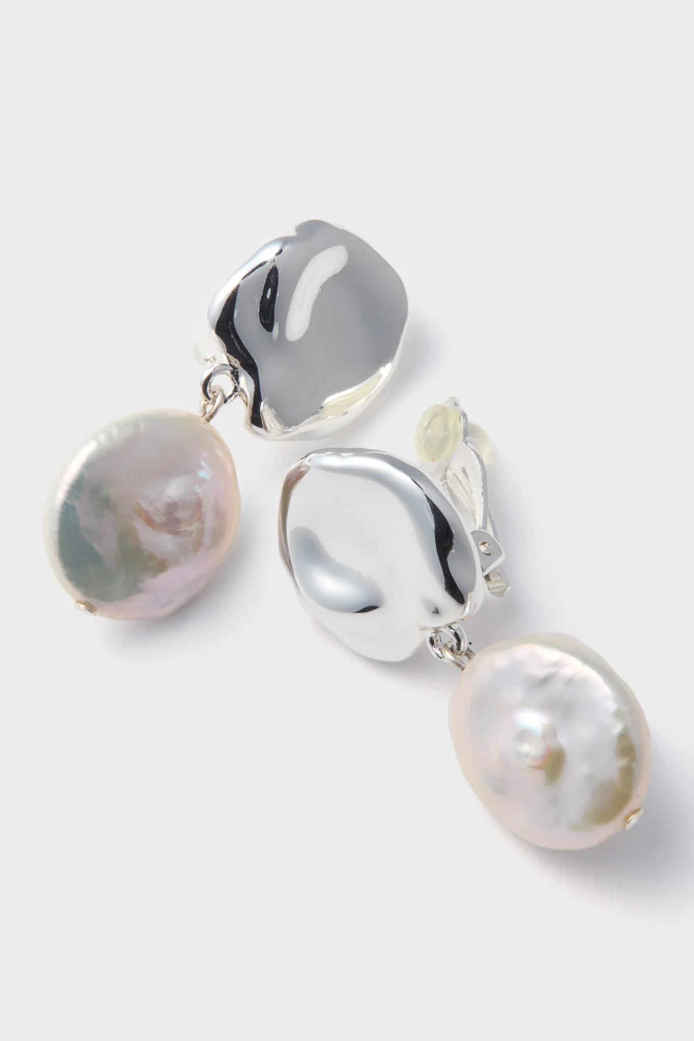 Silver Coin Reflection Earrings - Image 4