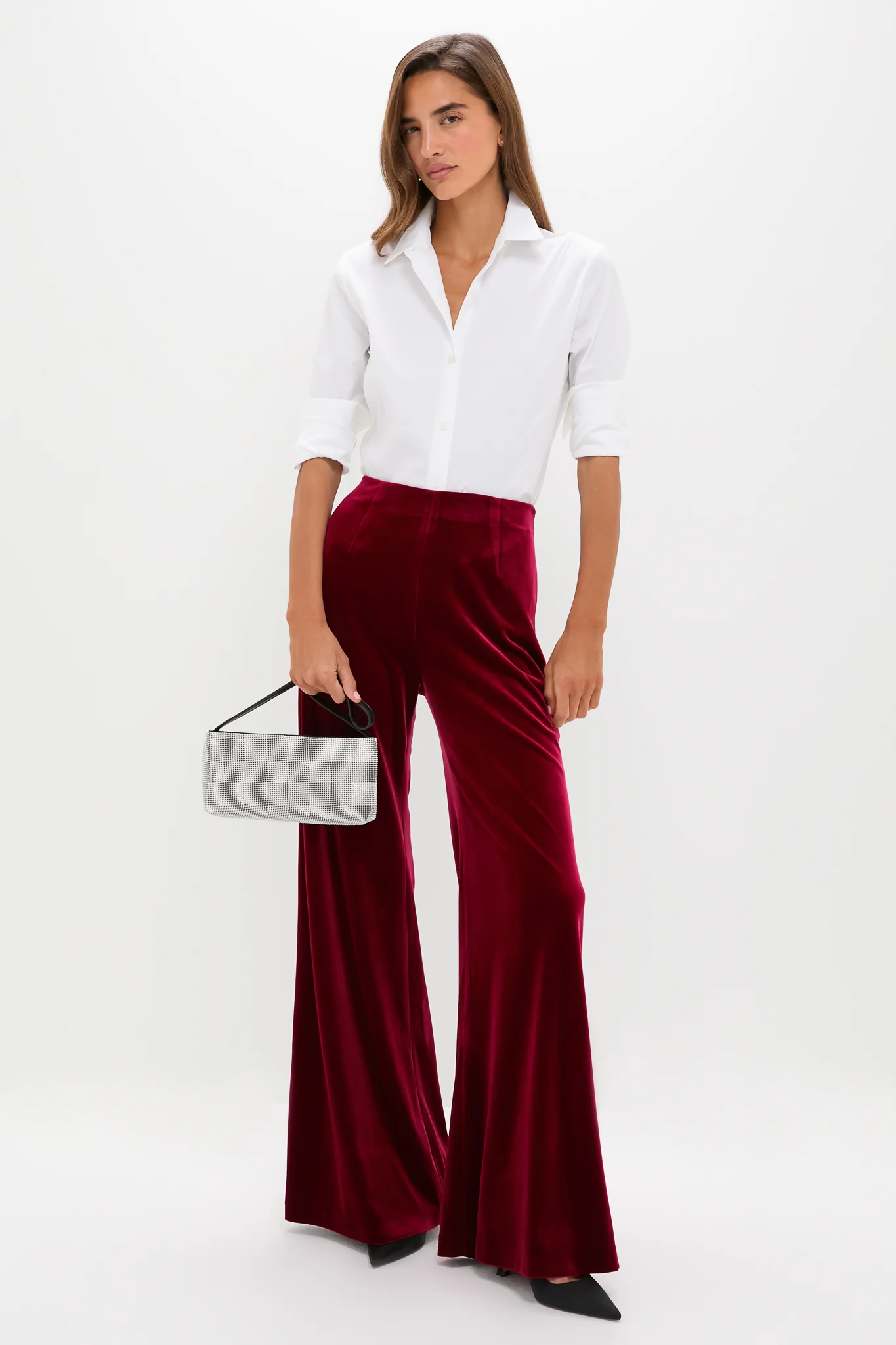 Silver Diamante Sophia Shoulder Bag - Image 2