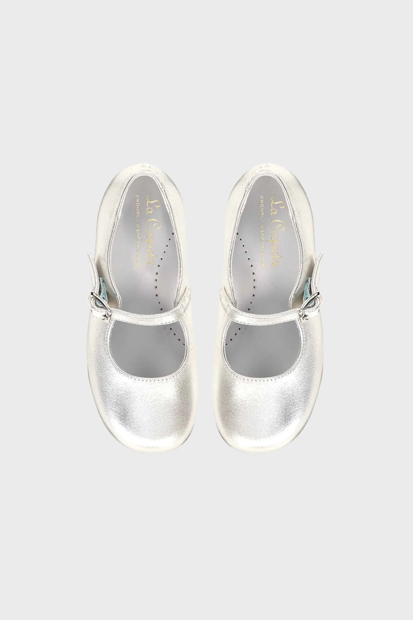 Silver Leather Girl Mary Jane Shoes - Image 4