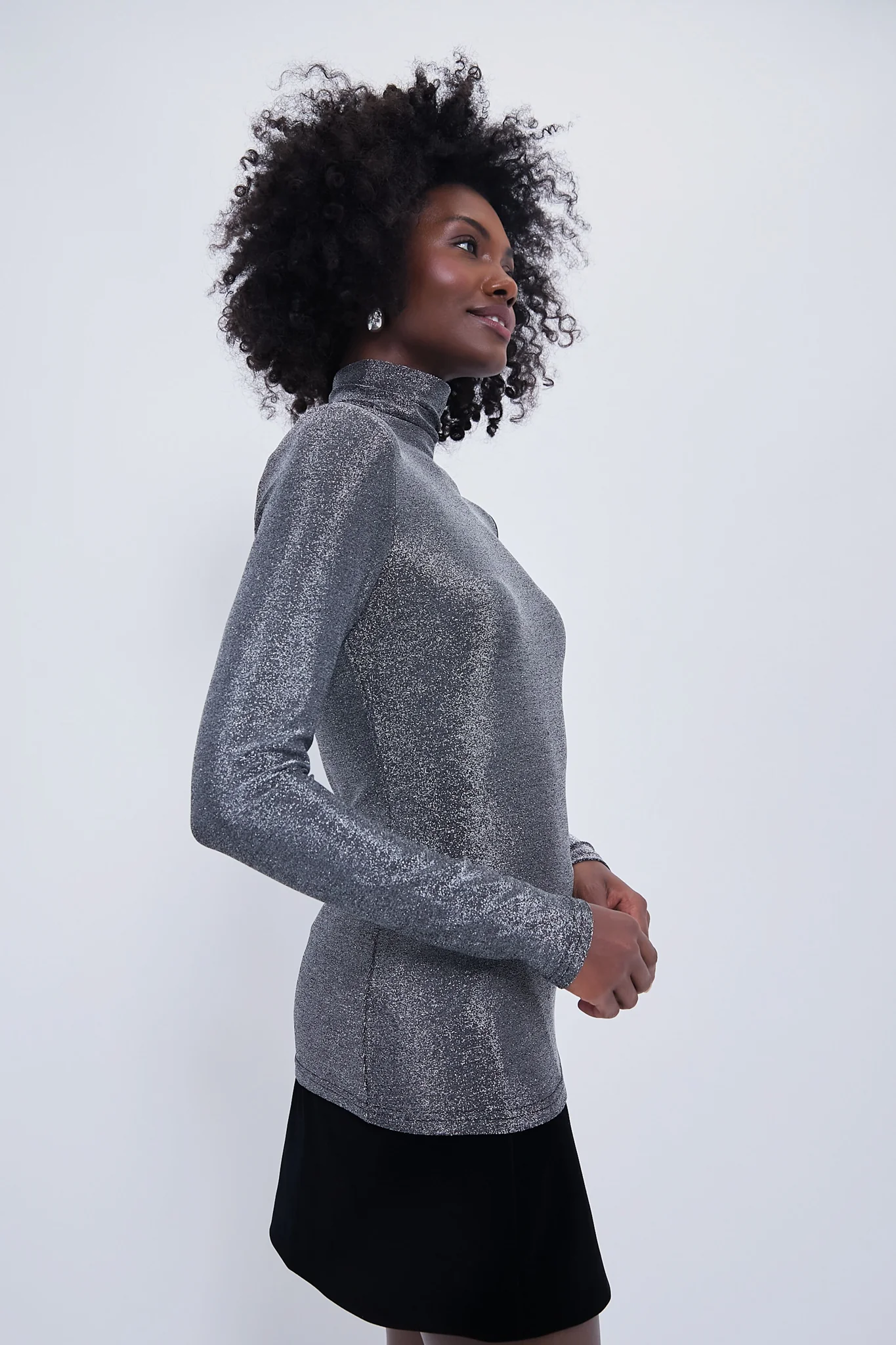 Silver Metallic Ellory Turtleneck - Image 3