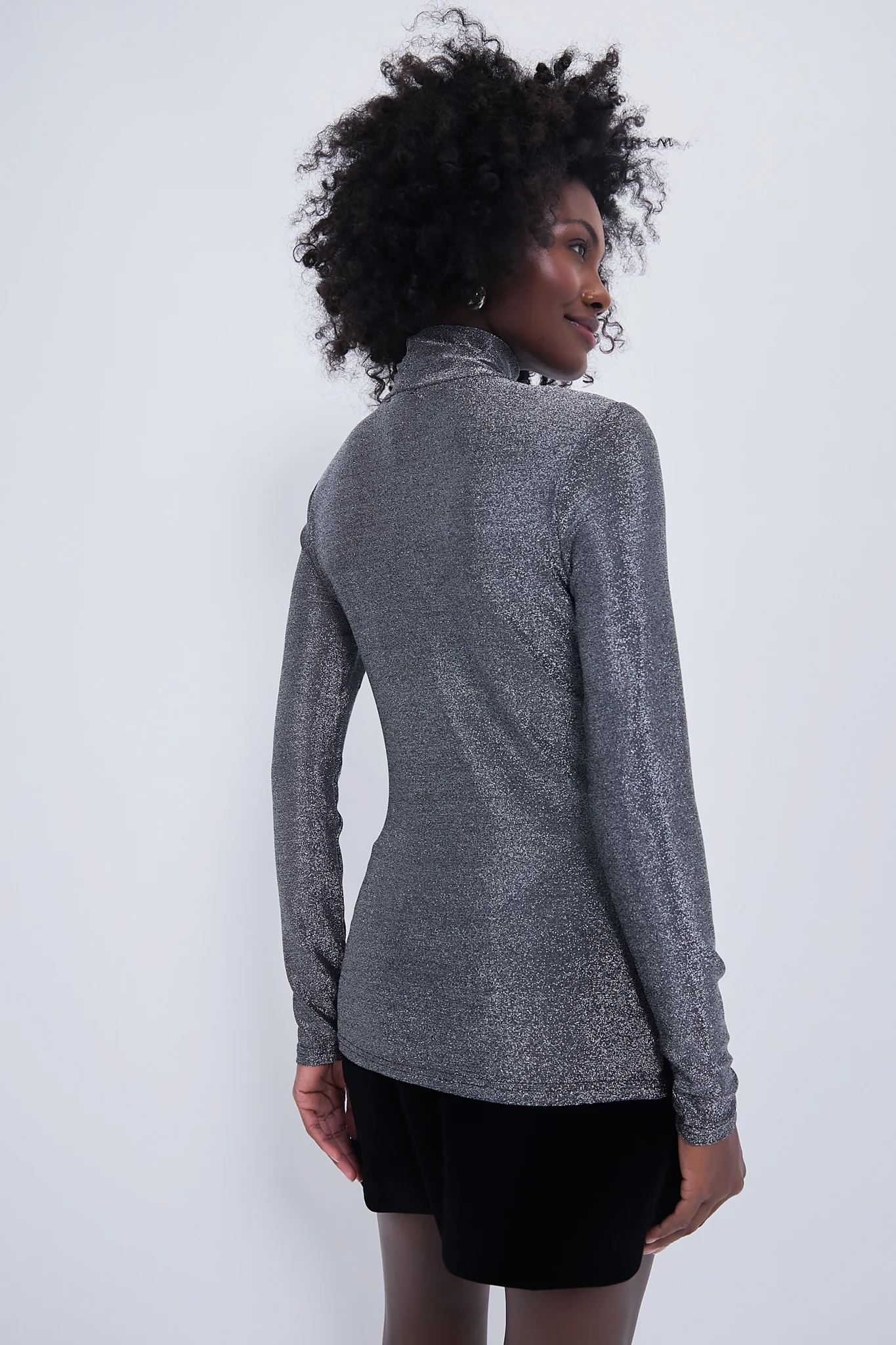 Silver Metallic Ellory Turtleneck - Image 4