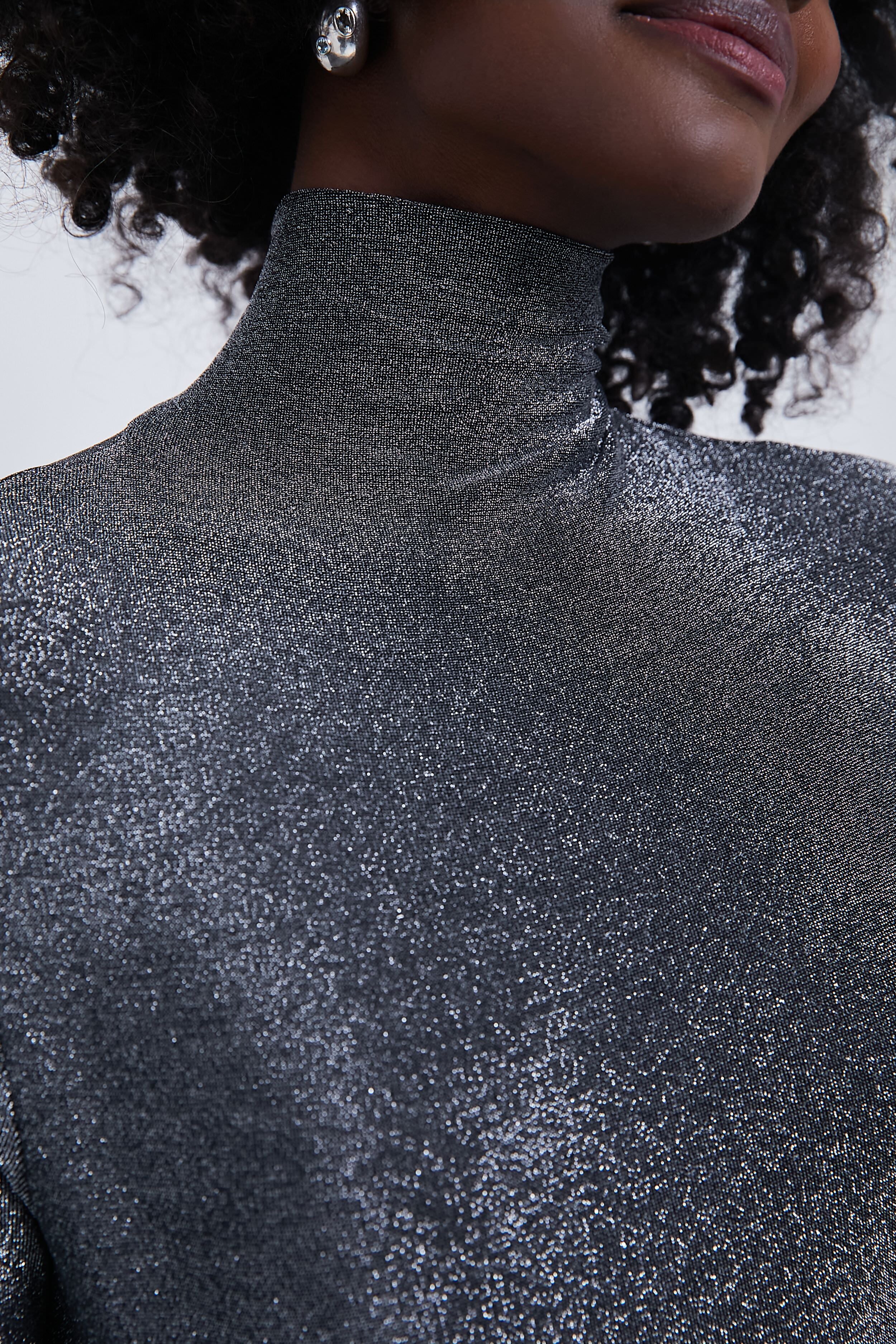 Silver Metallic Ellory Turtleneck - Image 5