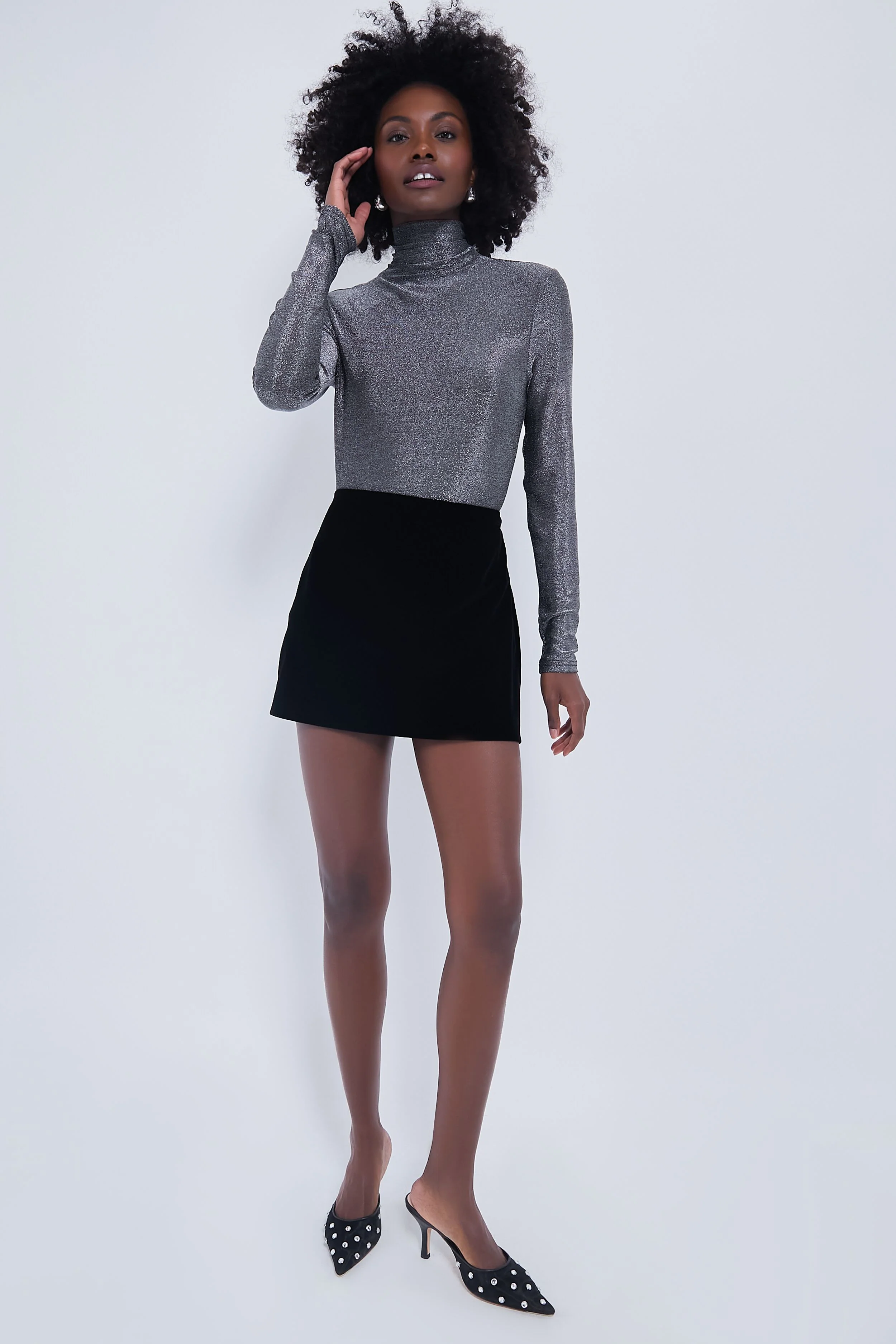 Silver Metallic Ellory Turtleneck - Image 6