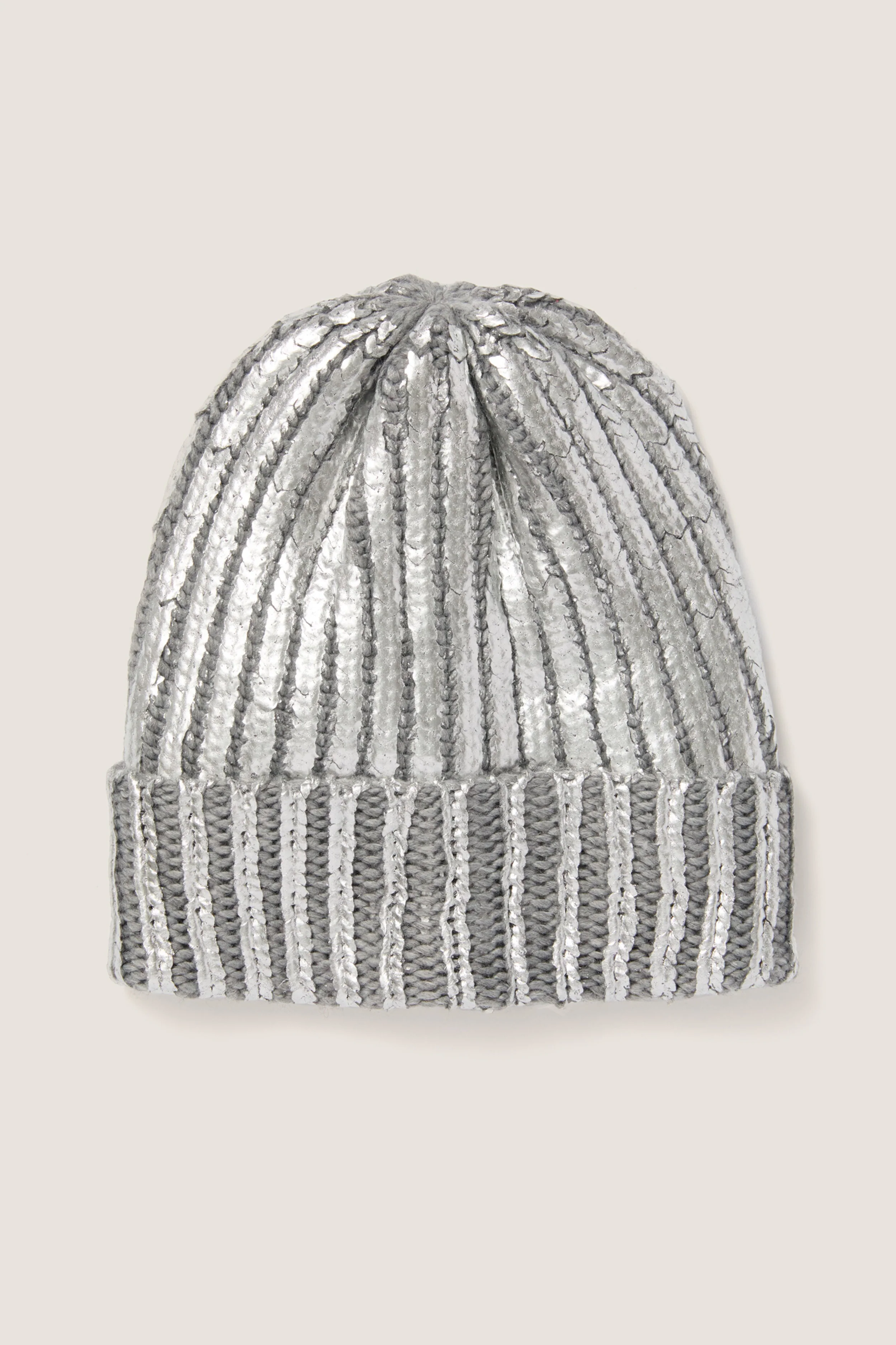 Silver Metallic Winter Hat