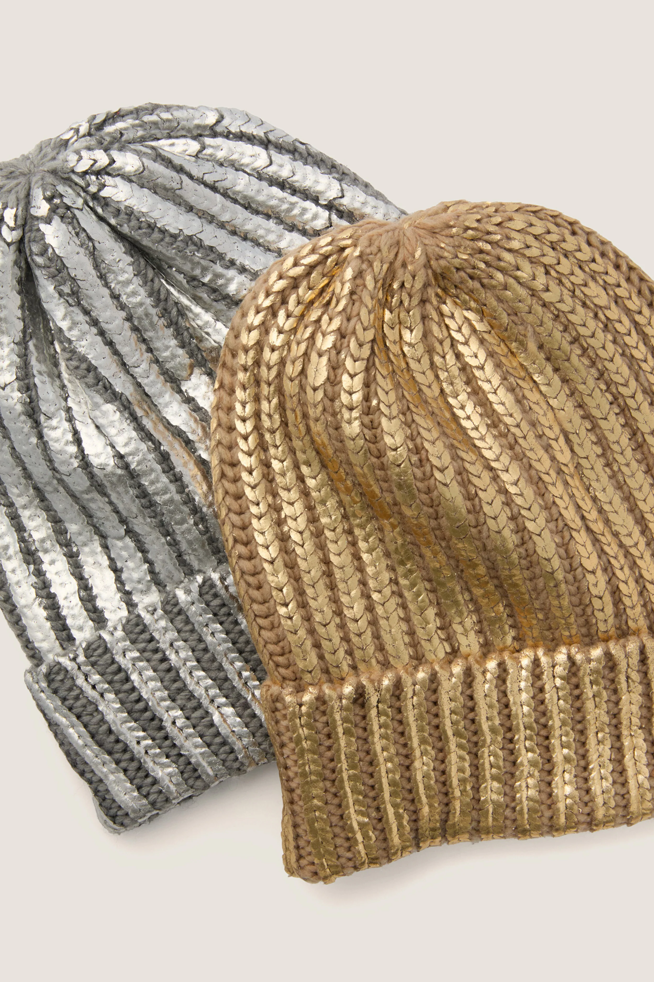 Silver Metallic Winter Hat - Image 3