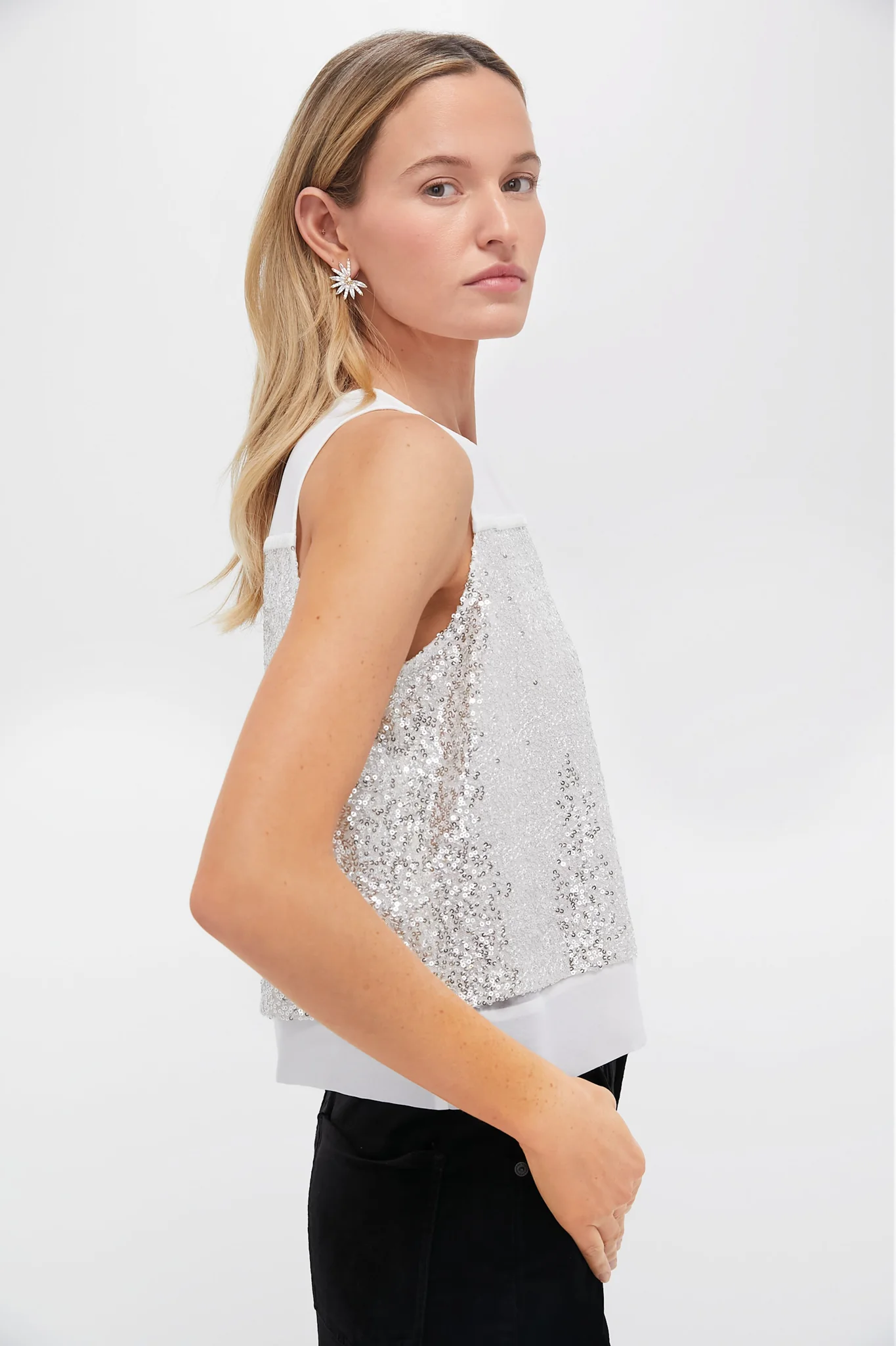Silver Sequin Edith Blouse - Image 3