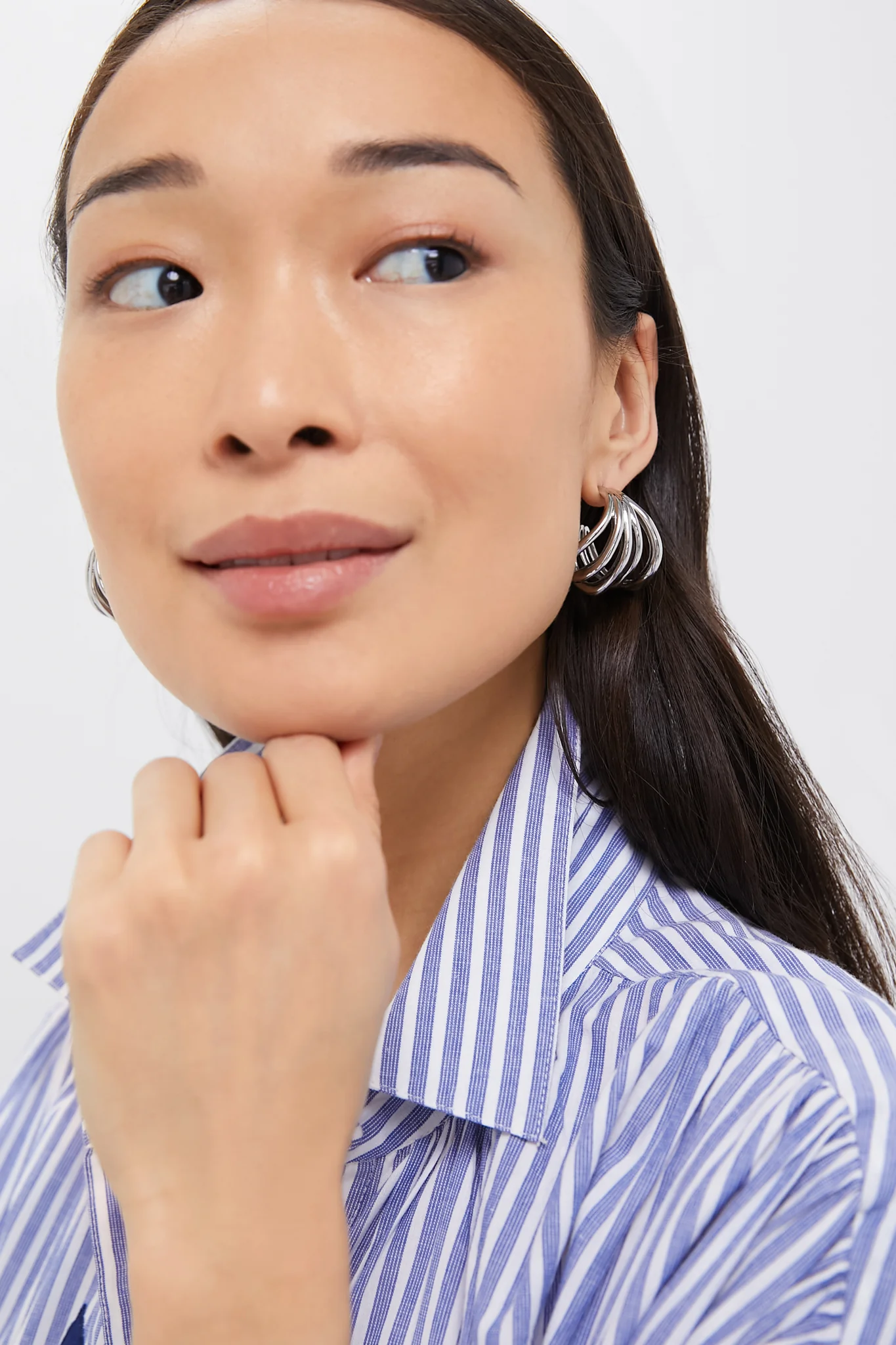 Silver Sonoma Hoop Earrings - Image 2