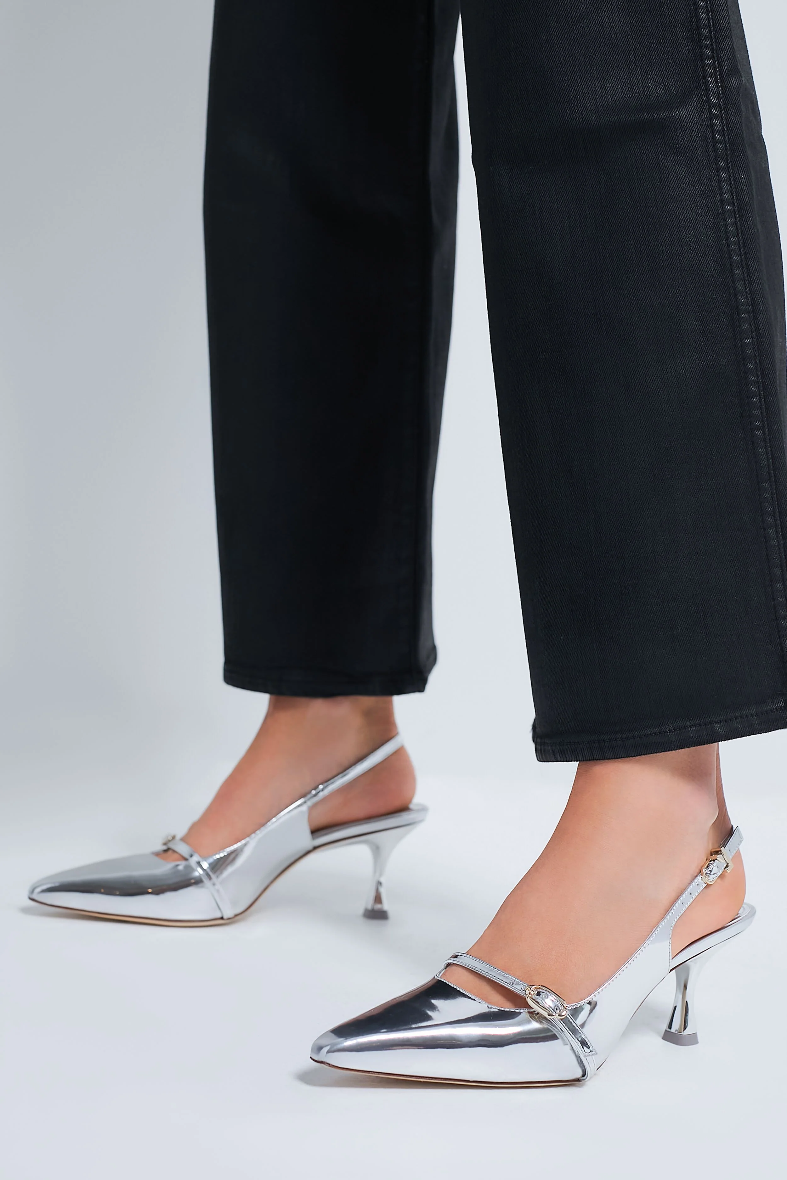 Silver Specchio Ines Pump - Image 2