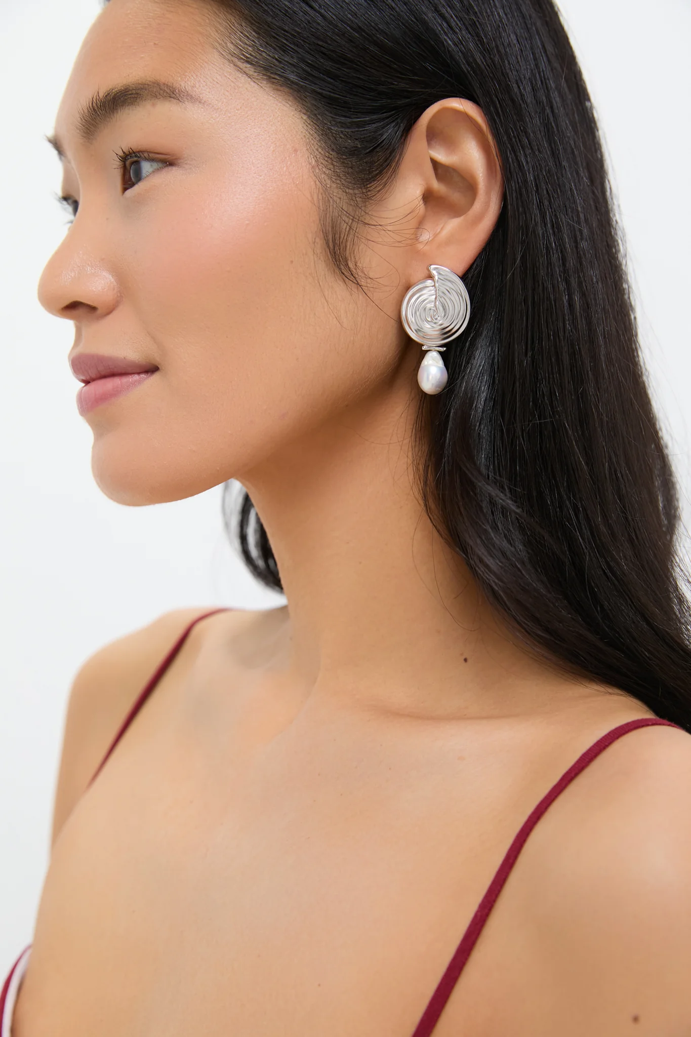 Silver Spiral Interchangeable Earrings - Image 3