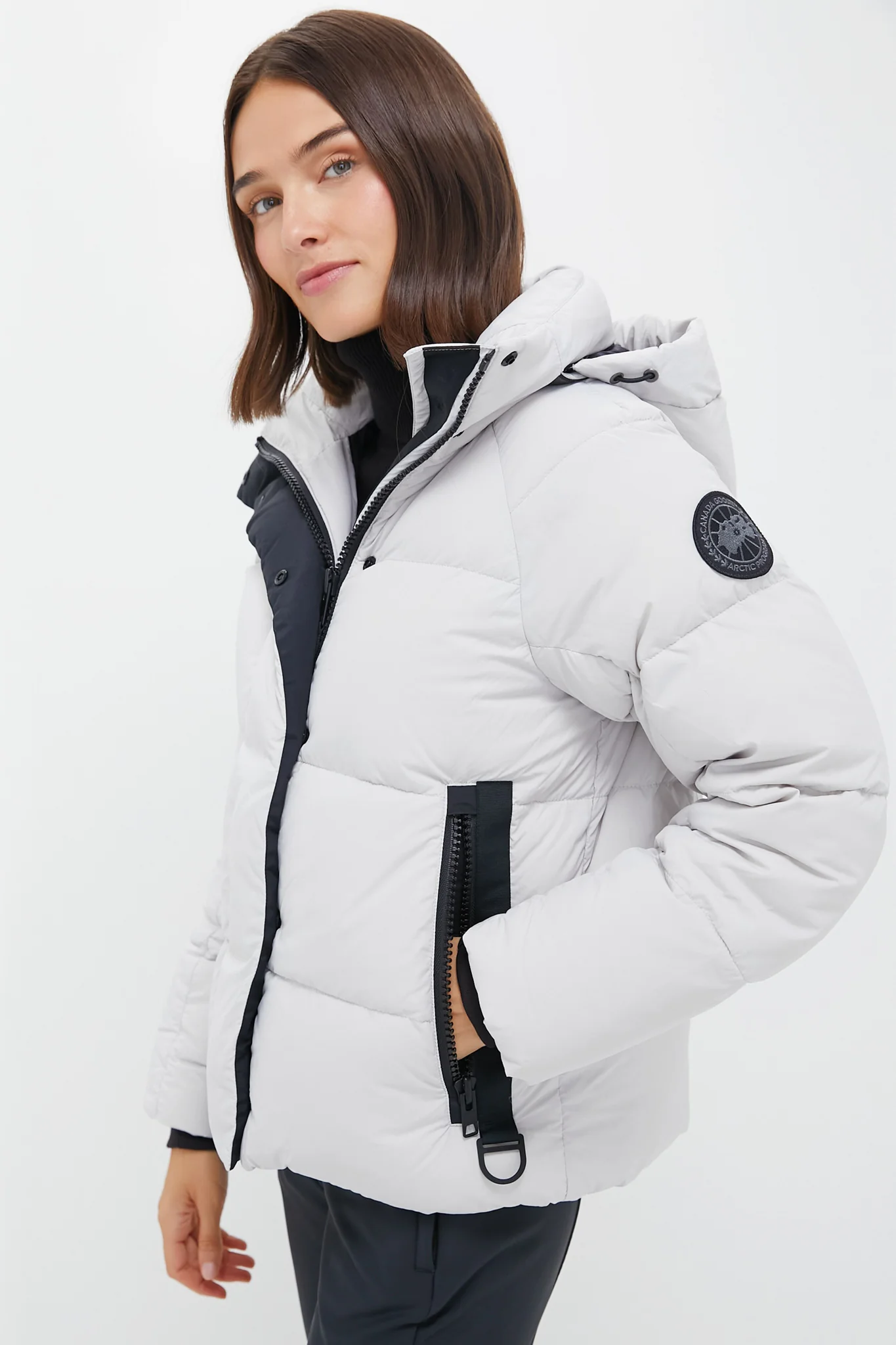 Silverbirch Black Disc Junction Cropped Puffer - Image 3