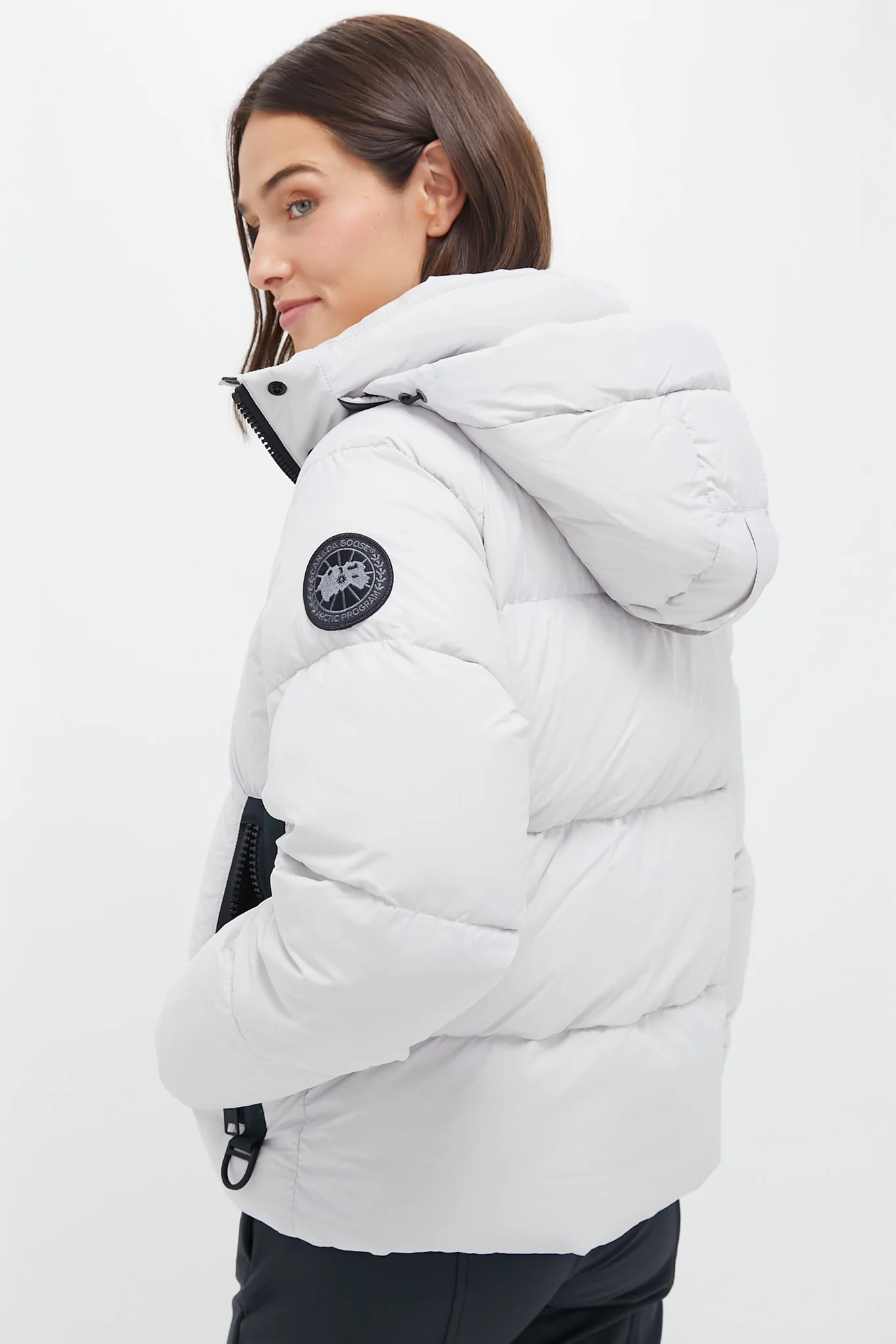 Silverbirch Black Disc Junction Cropped Puffer - Image 4