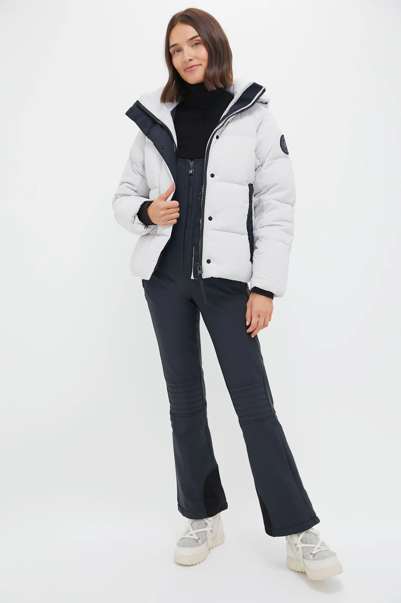 Silverbirch Black Disc Junction Cropped Puffer - Image 6